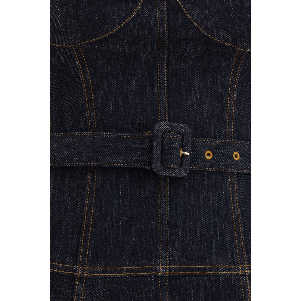 Experience the allure of the Self-Portrait Blue Cotton Casual Dress, a masterful blend of elegance and modernity crafted from luxurious cotton for timeless sophistication.