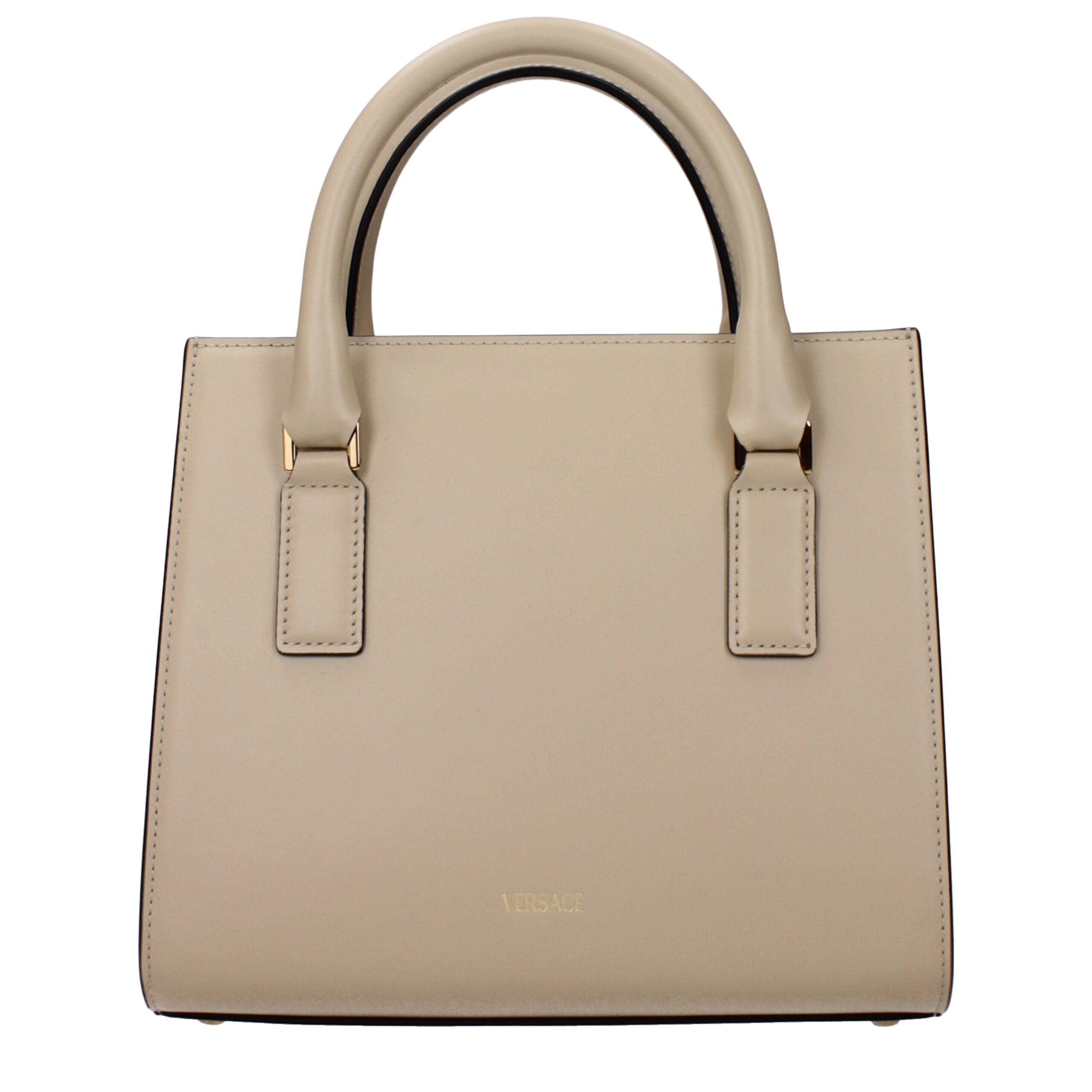 Versace Beige Leather Handbag