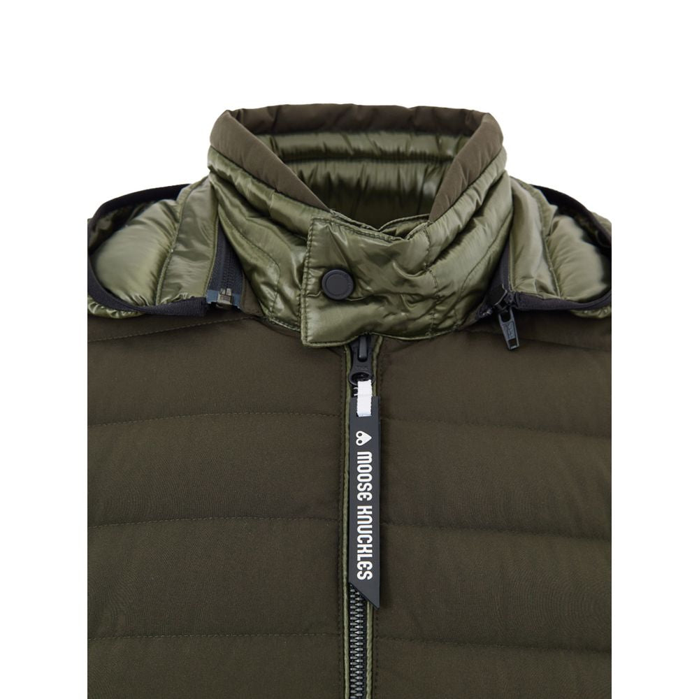 Moose Knuckles Green Nylon Coat
