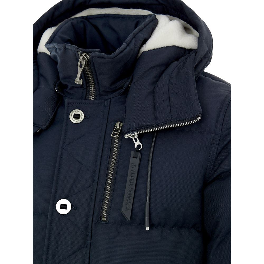 Moose Knuckles Blue Nylon Coat