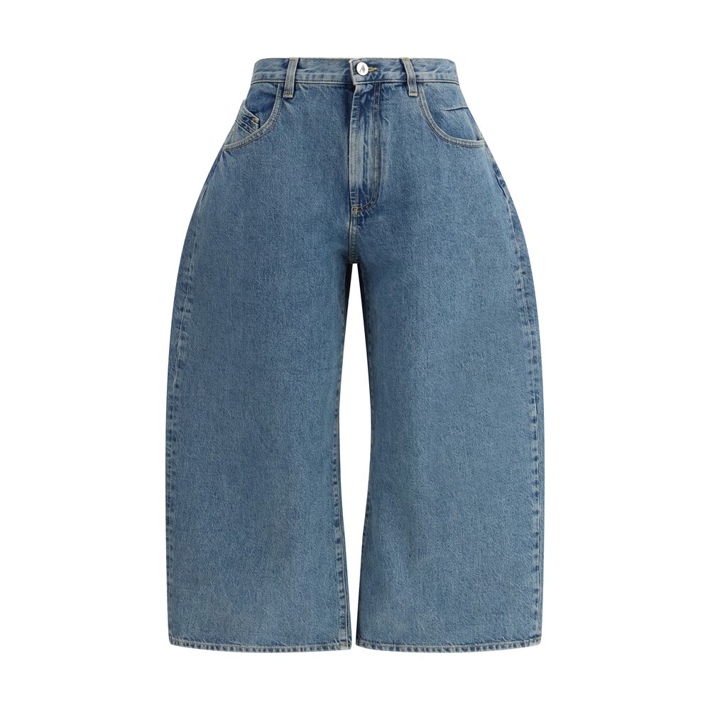 The Attico Blue Cotton Jeans Denim