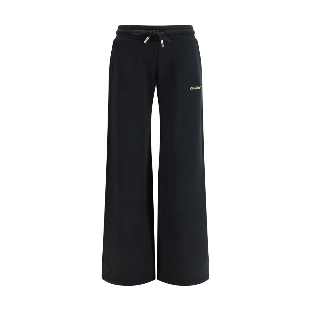 Elevate your wardrobe with Off-White Black Cotton Casual Pants, crafted from premium cotton for effortless elegance and versatile allure in every setting.