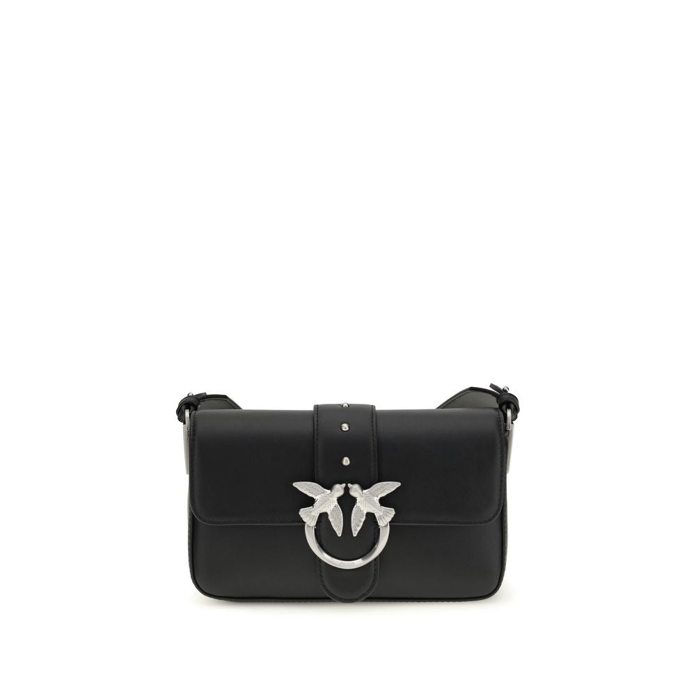 Discover the PINKO Black Calf Leather Bos Taurus Shoulder Bag, a timeless blend of exquisite craftsmanship and luxurious design, perfect for the discerning individual.
