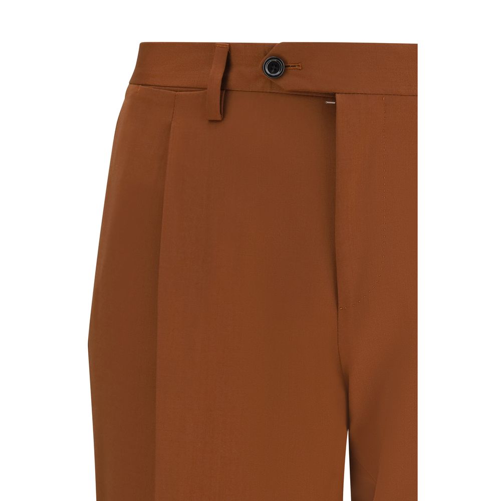 Lardini Brown Cotton Two-Piece Suit