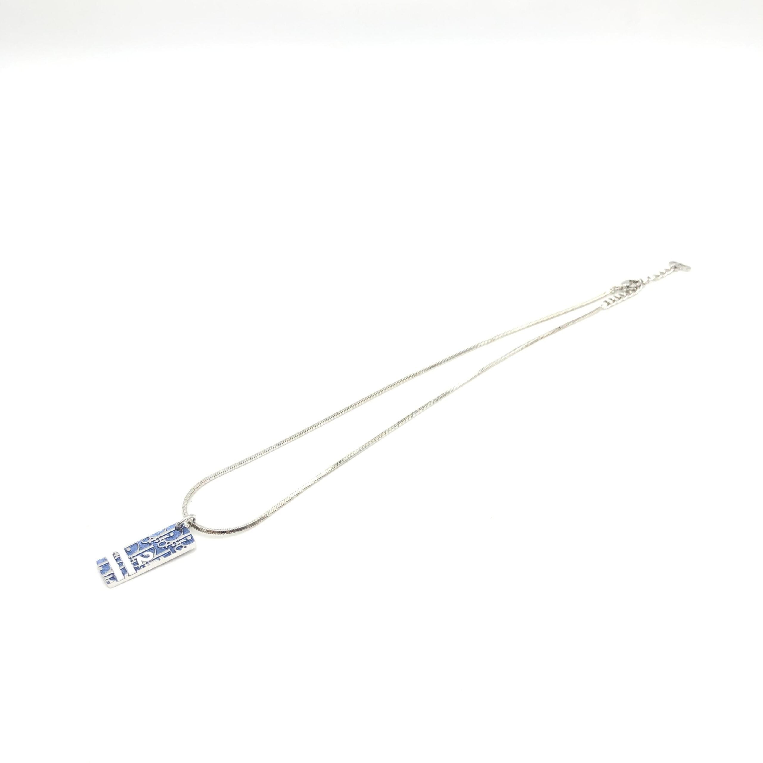 Christian Dior Blue Trotter Pendant Necklace, artisanal elegance