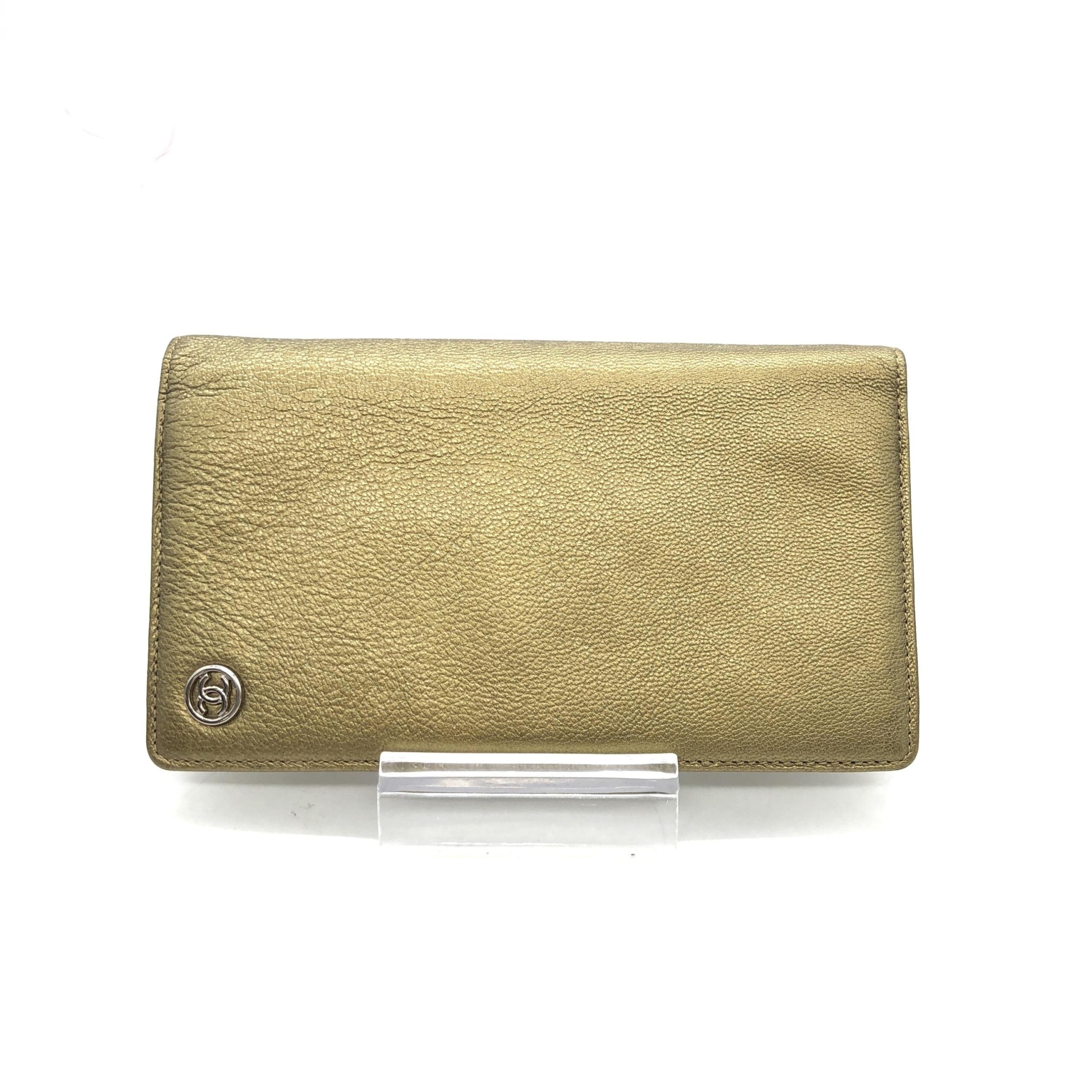 Chanel Gold Tone Caviar Leather Bifold Wallet - Artisanal Luxury
