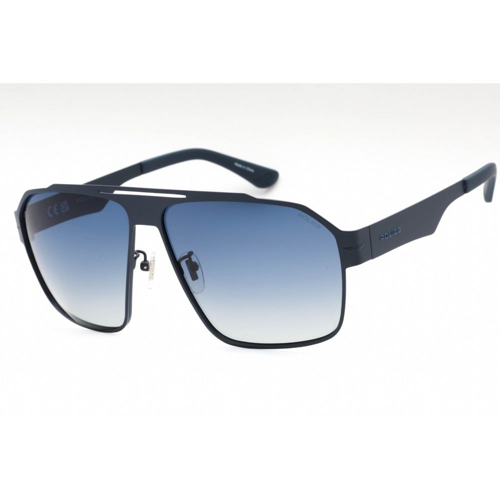 Police Blue Metal Sunglasses