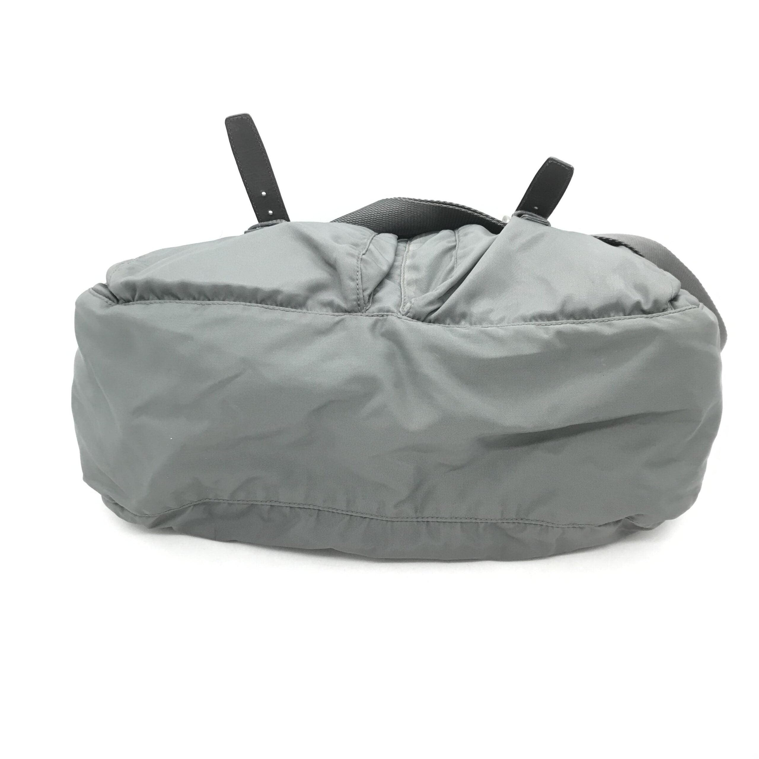 Prada Gray Nylon Shoulder Bag With Straps