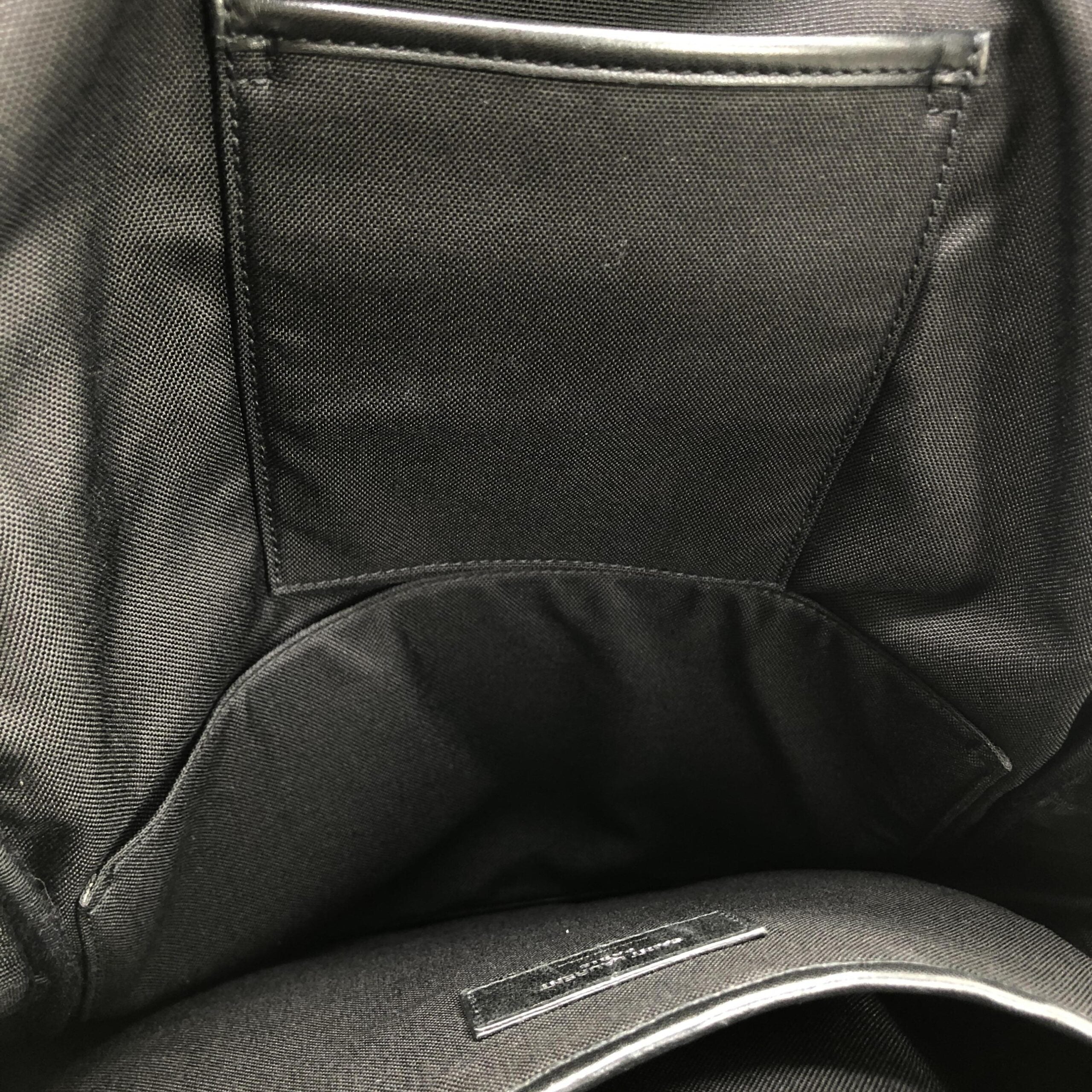 Saint Laurent Black Leather City Backpack With Zipper