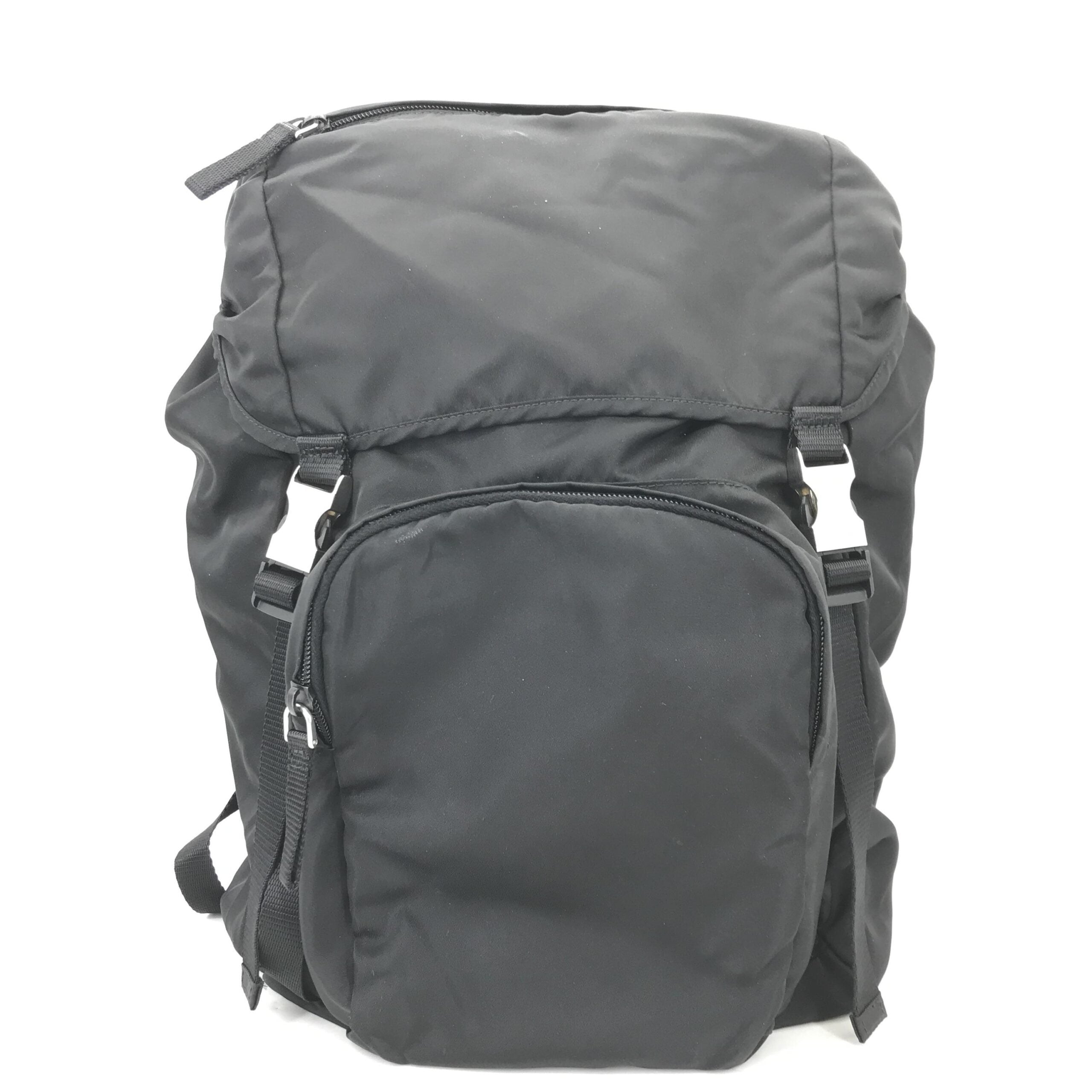 Prada Black Nylon Backpack With Adjustable Straps