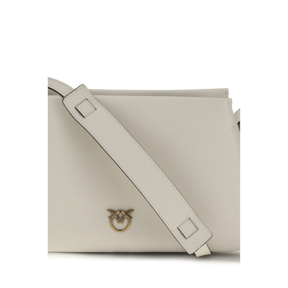 Elevate your style with the PINKO White Calf Leather Bos Taurus Shoulder Bag, a testament to artisanal elegance and sophisticated design for the modern connoisseur.