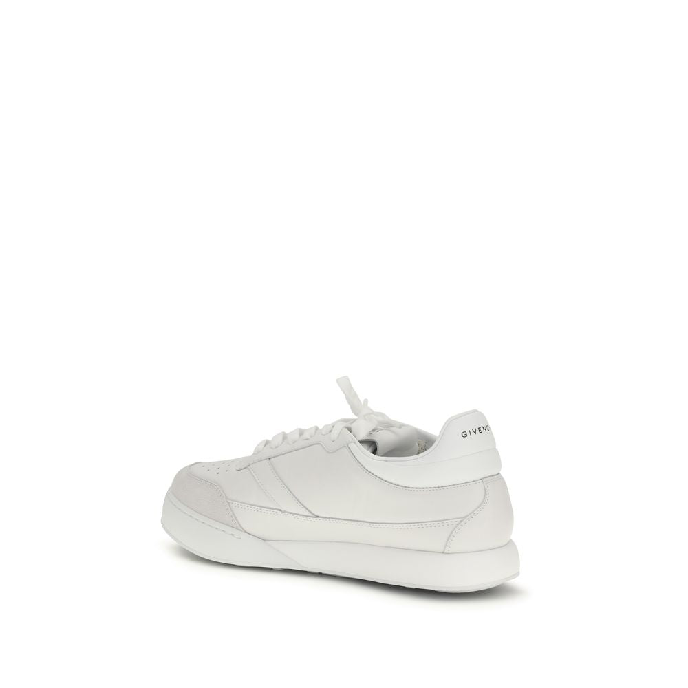 Givenchy White Calf Leather Sneakers – Artisanal Luxury Footwear