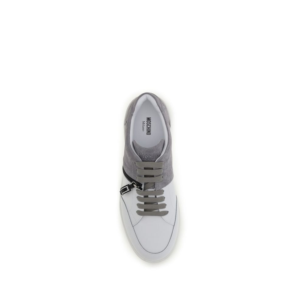 Elevate your style with Moschino's Multicolor Calf Leather Bos Taurus Low Top Sneakers, where exquisite craftsmanship meets avant-garde design for timeless elegance.