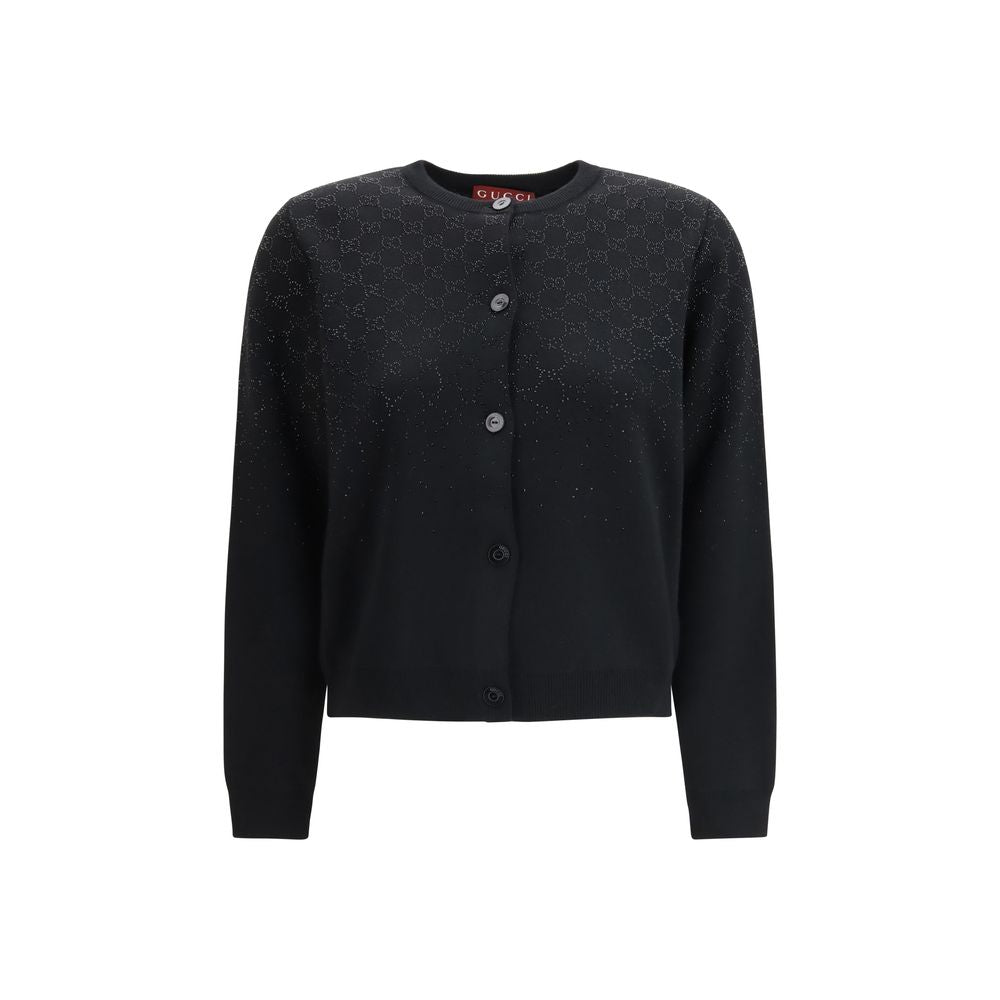 Gucci Black Wool Cardigan - Exquisite Designer Couture