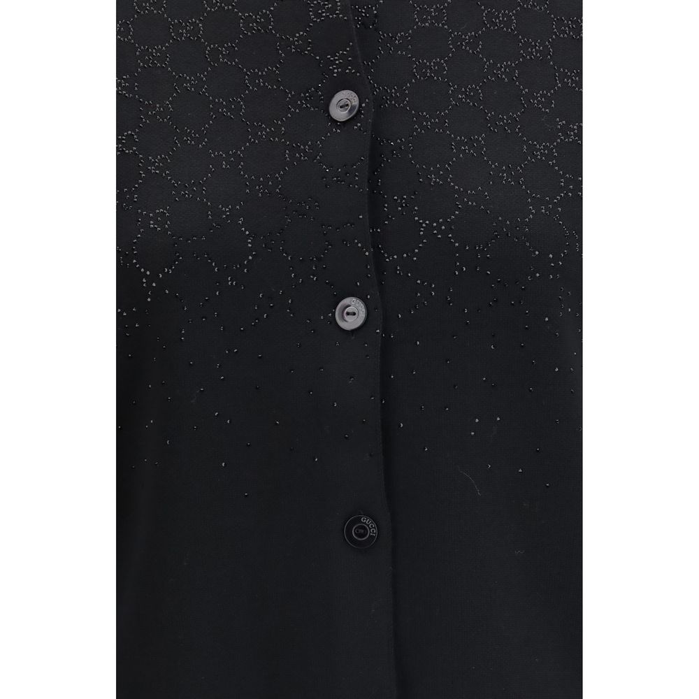 Gucci Black Wool Cardigan - Exquisite Designer Luxury Piece