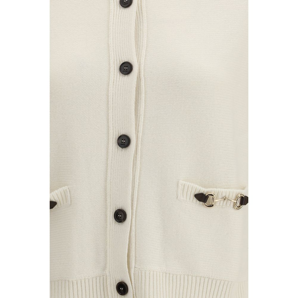 Gucci Beige Wool Cardigan - Artisanal Luxury for Discerning Tastes