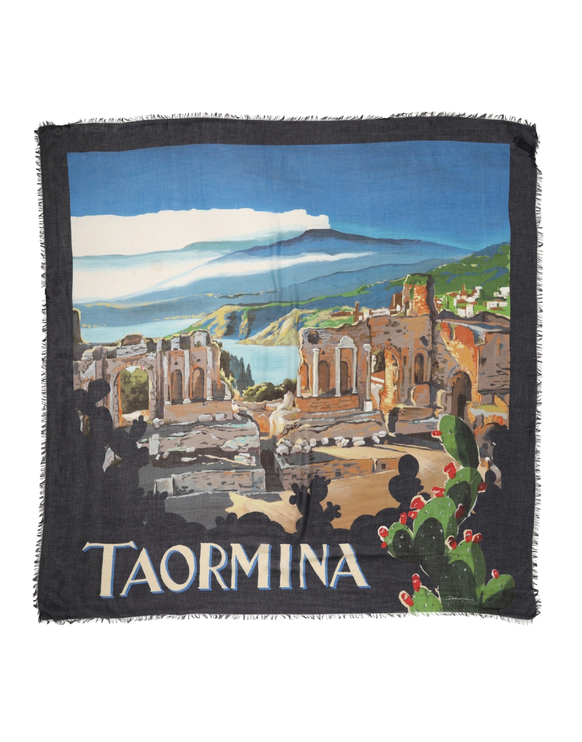 Dolce & Gabbana Multicolor Taormina Modal Shawl - Artisanal Luxury