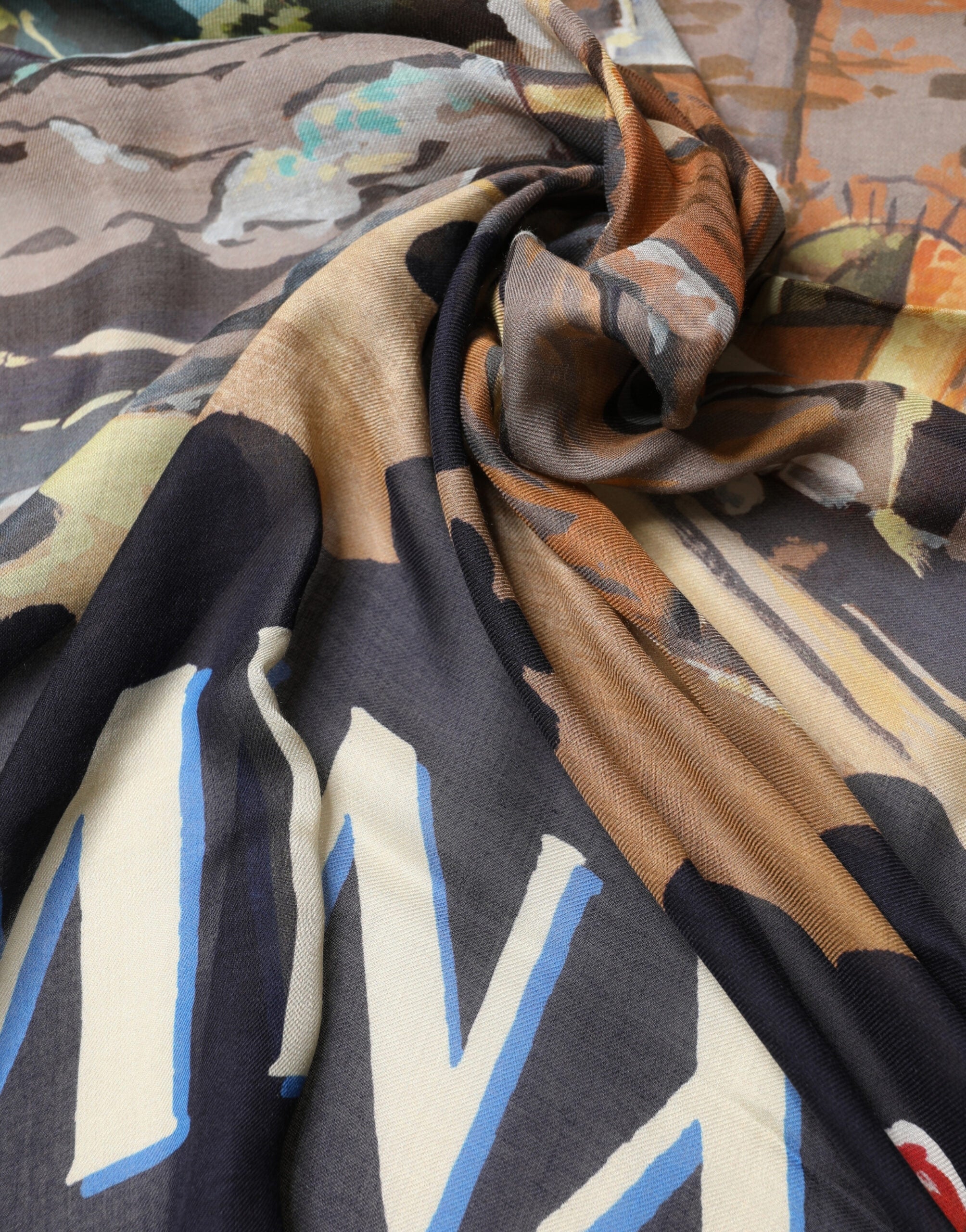 Dolce & Gabbana Multicolor Taormina Modal Shawl - Artisanal Luxury