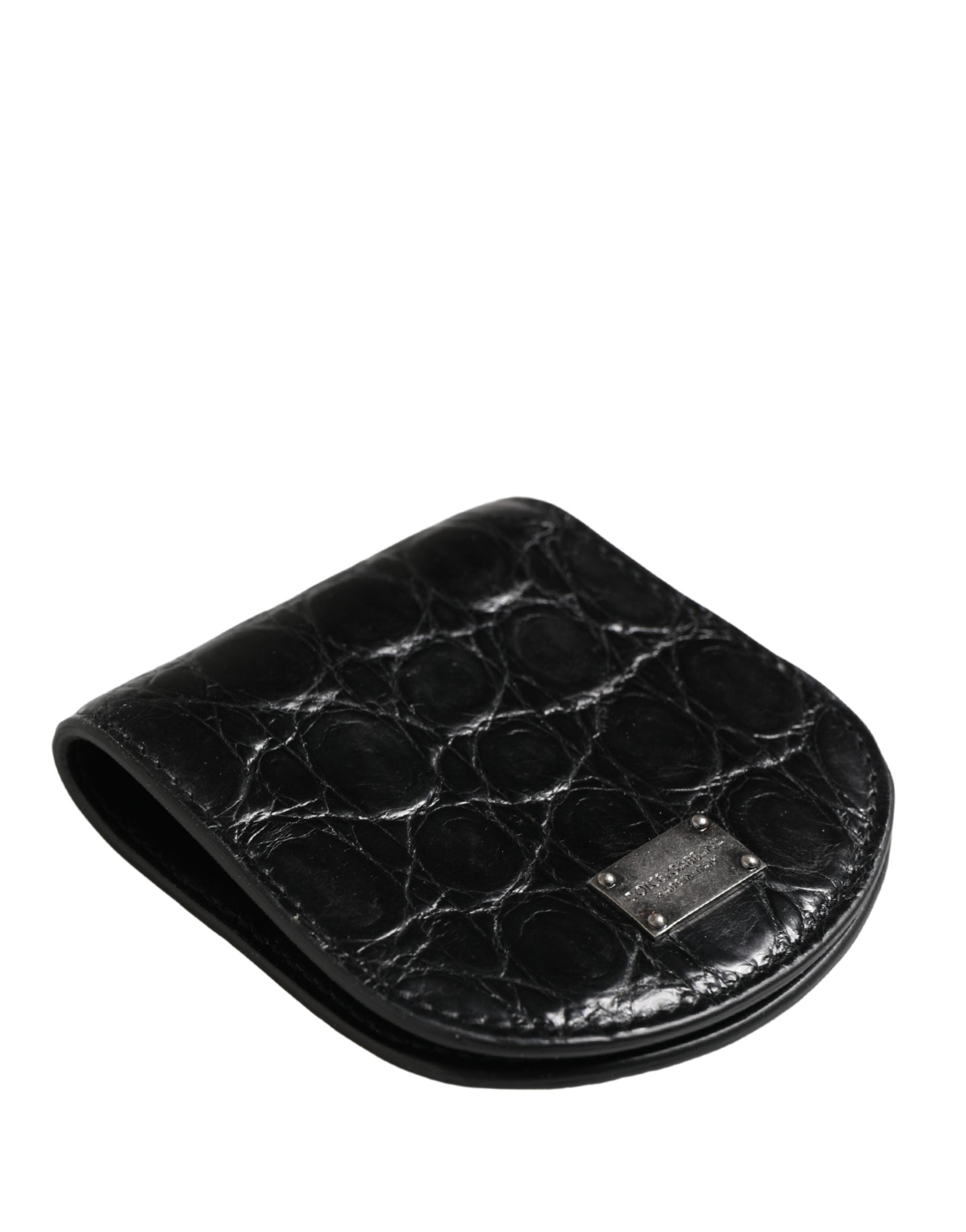 Dolce & Gabbana Black Exotic Skin Wallet - Timeless Luxury Accessory