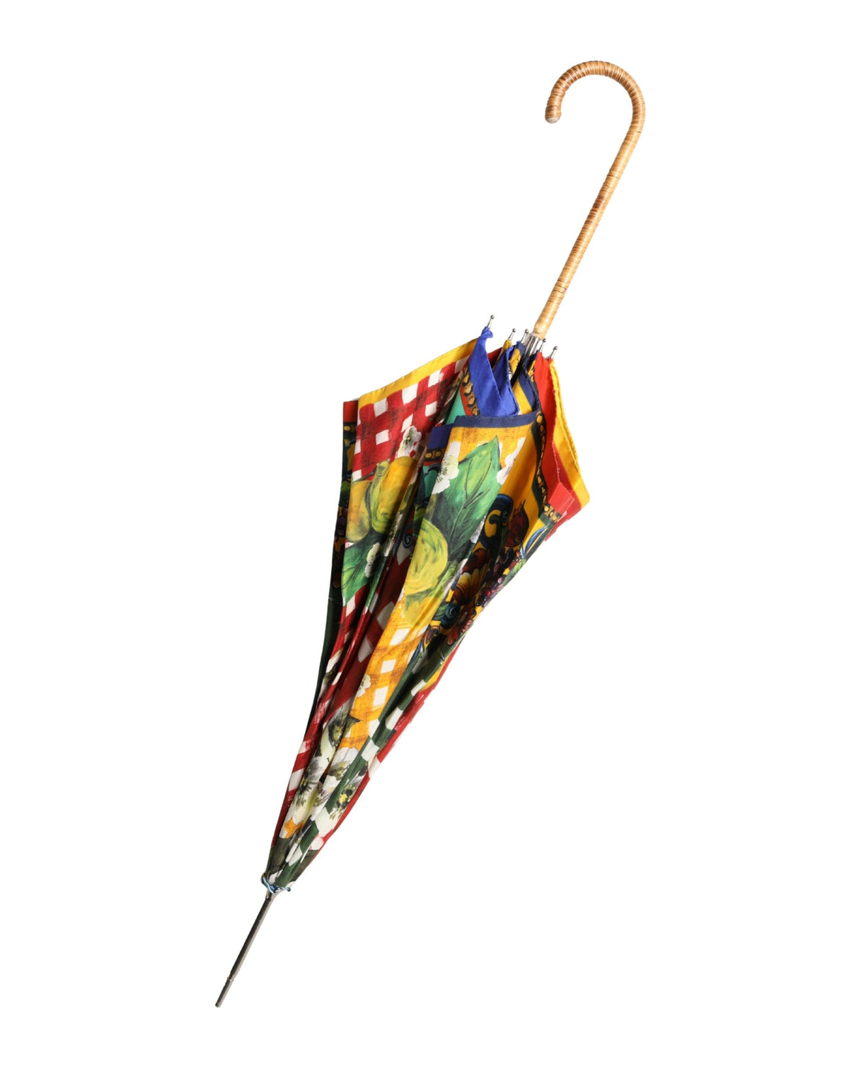 Elevate your style with the Dolce & Gabbana Multicolor Carretto Siciliano Print Umbrella, a luxurious Italian accessory that embodies artistry and sophistication.