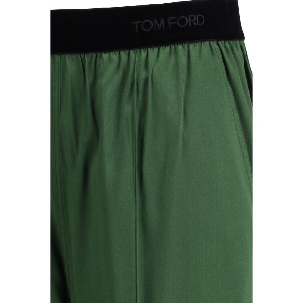 Indulge in the exquisite elegance of Tom Ford Bicolor Silk Casual Pants, crafted from sumptuous silk for a relaxed fit that embodies timeless sophistication and allure.