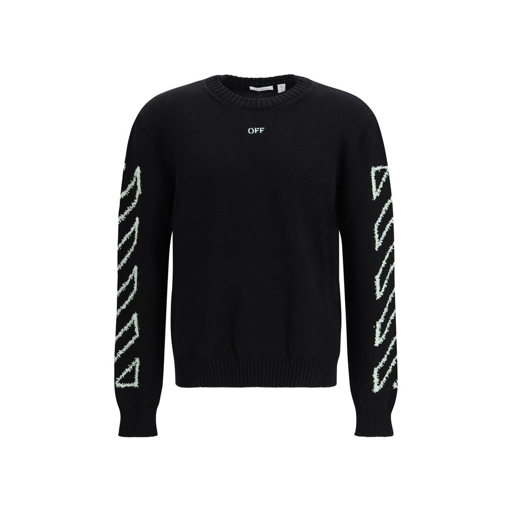 Off-White Black Cotton Sweatshirt