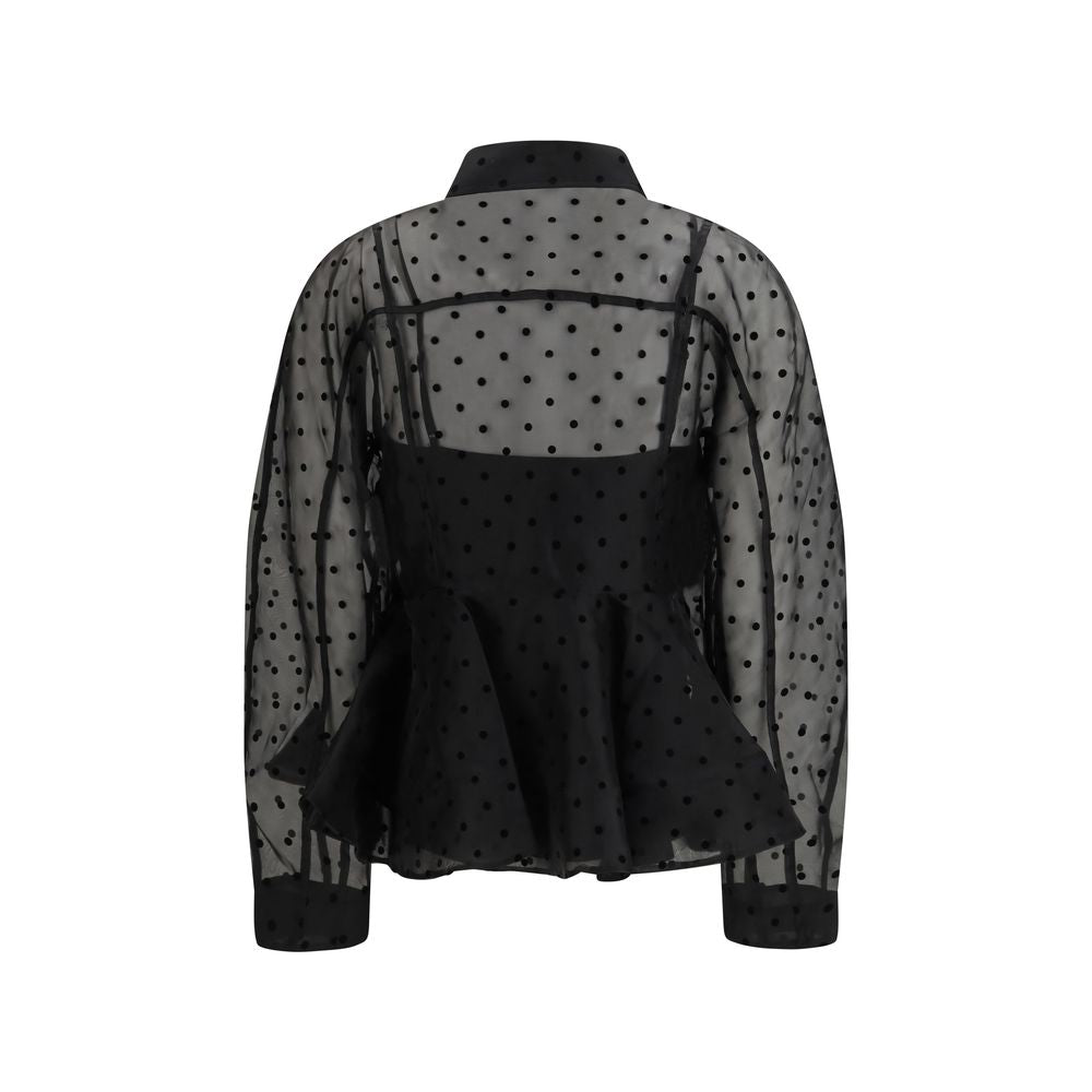 Ganni Polka Dot Organza Shirt - Elevate Your Elegance