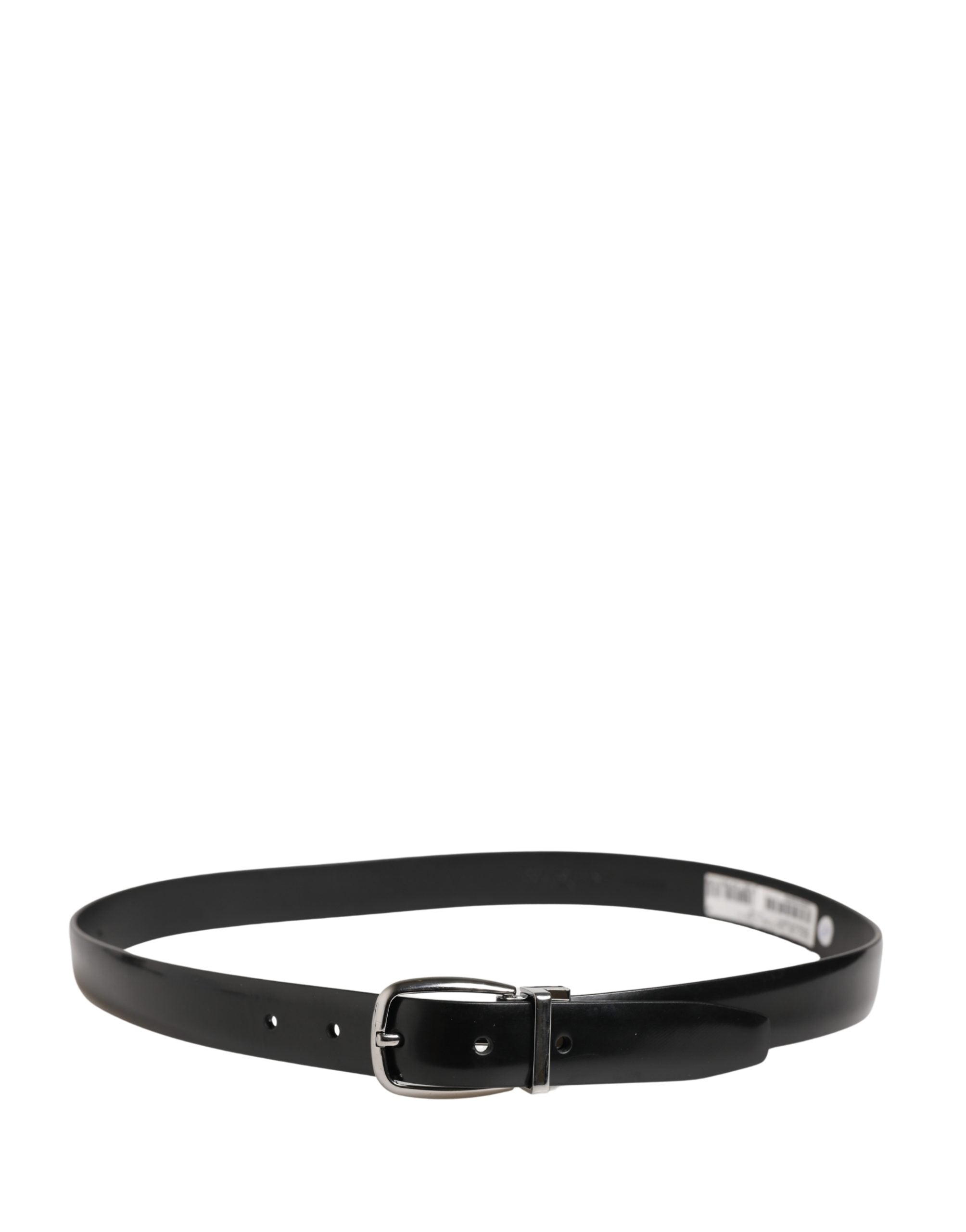 Elevate your style with the Dolce & Gabbana Men Black Classic Leather Metal Buckle Belt, a testament to Italian craftsmanship in luxurious calf leather, designed for the discerning individual.