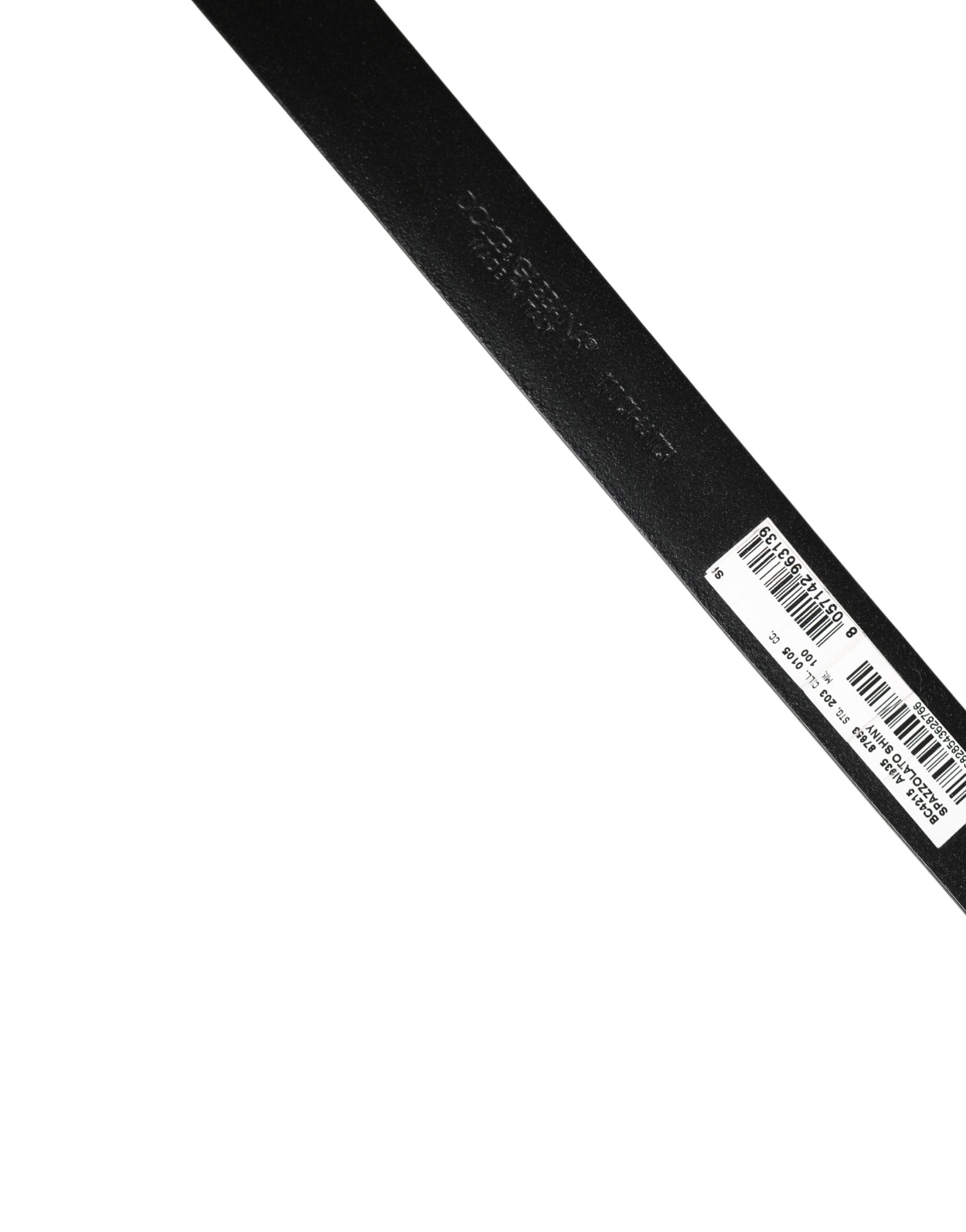 Elevate your style with the Dolce & Gabbana Men Black Classic Leather Metal Buckle Belt, crafted from 100% calf leather, a timeless accessory embodying Italian luxury and sophistication.