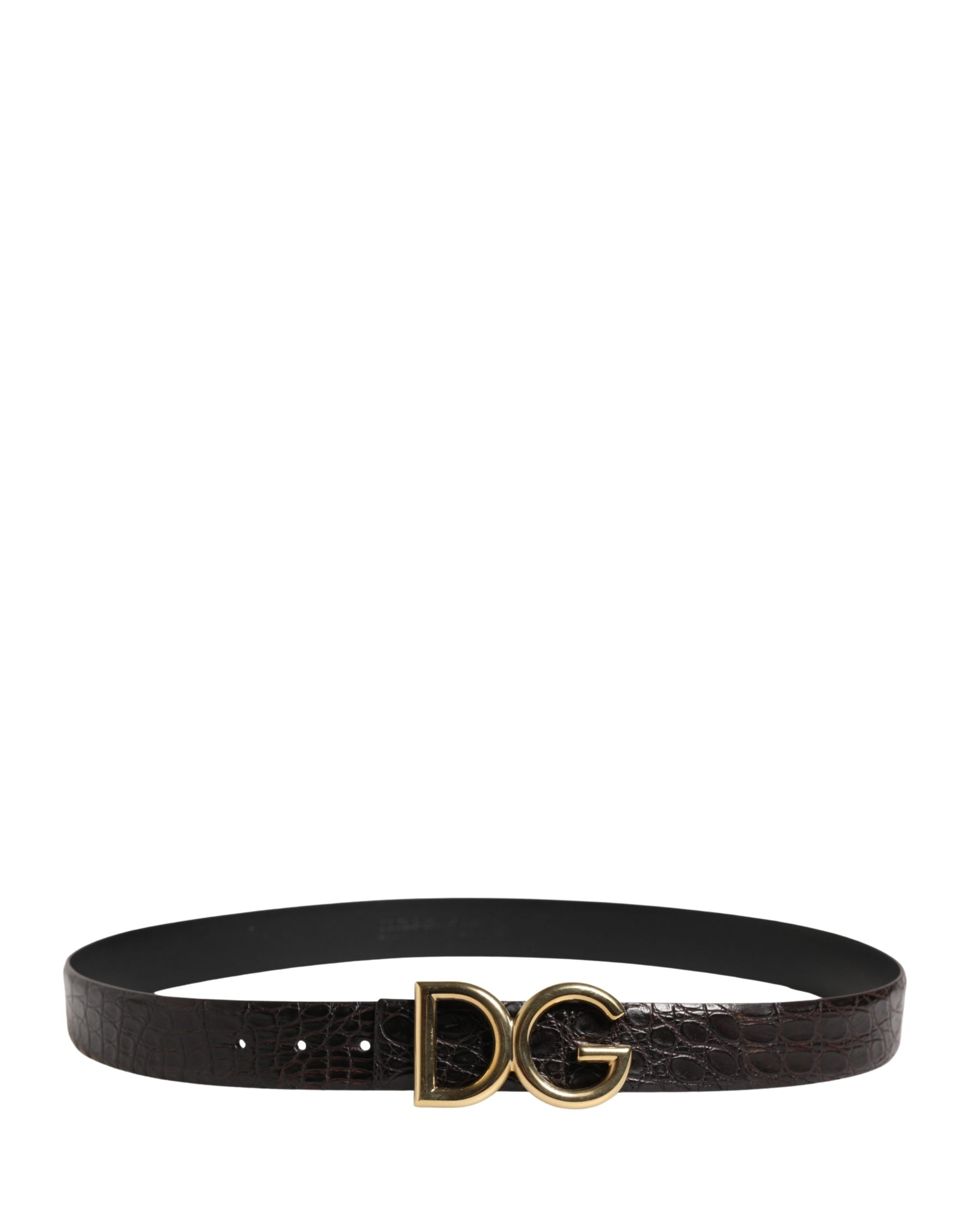 Dolce & Gabbana Exotic Leather Logo Buckle Belt - Timeless Luxury