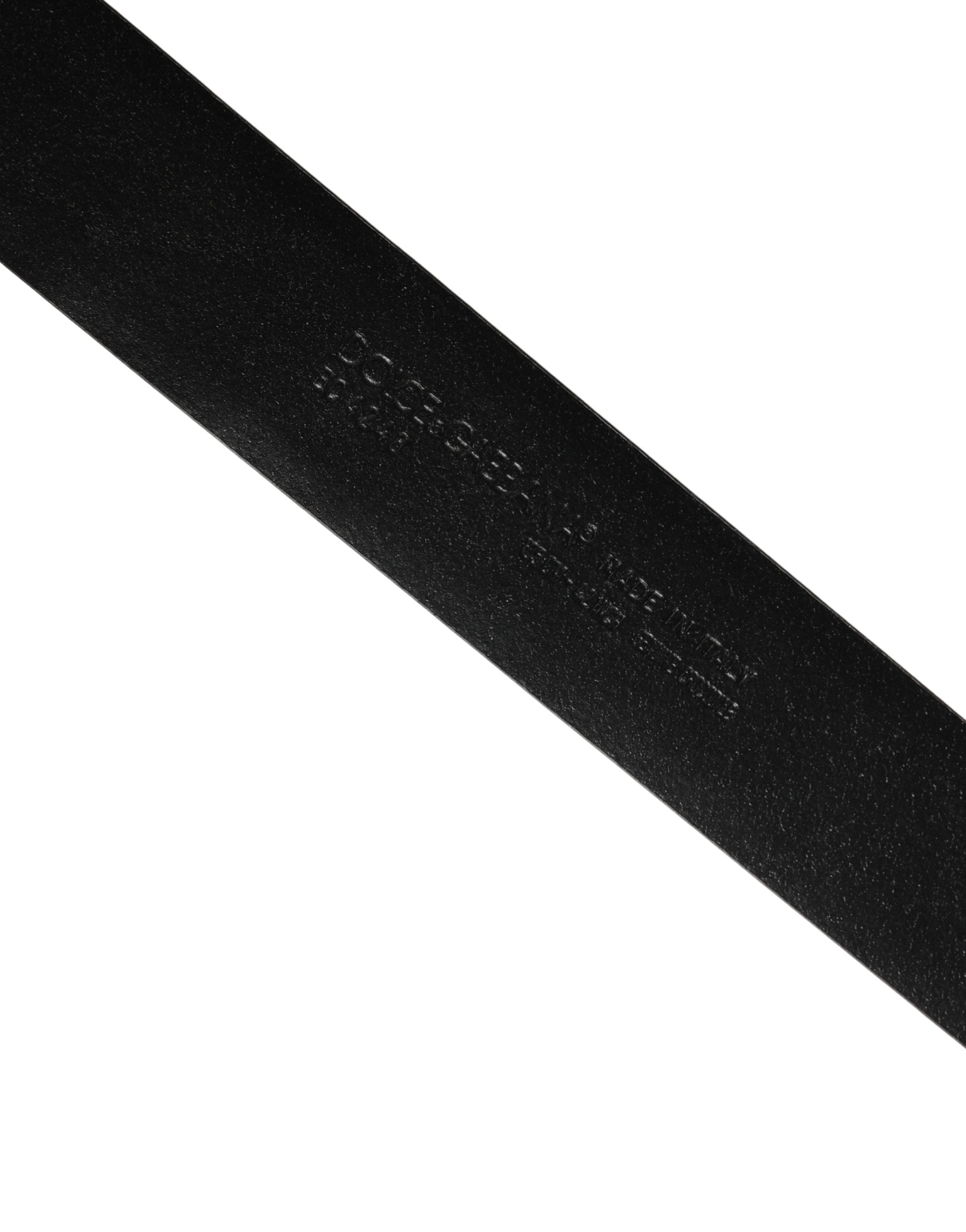 Dolce & Gabbana Black Exotic Leather Belt - Timeless Luxury Accessory