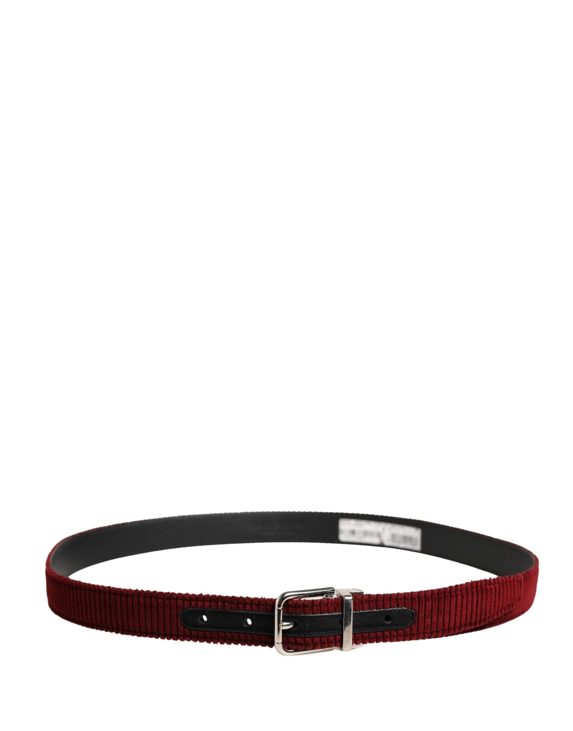 Dolce & Gabbana Red Velvet Leather Belt - Timeless Luxury Accessory