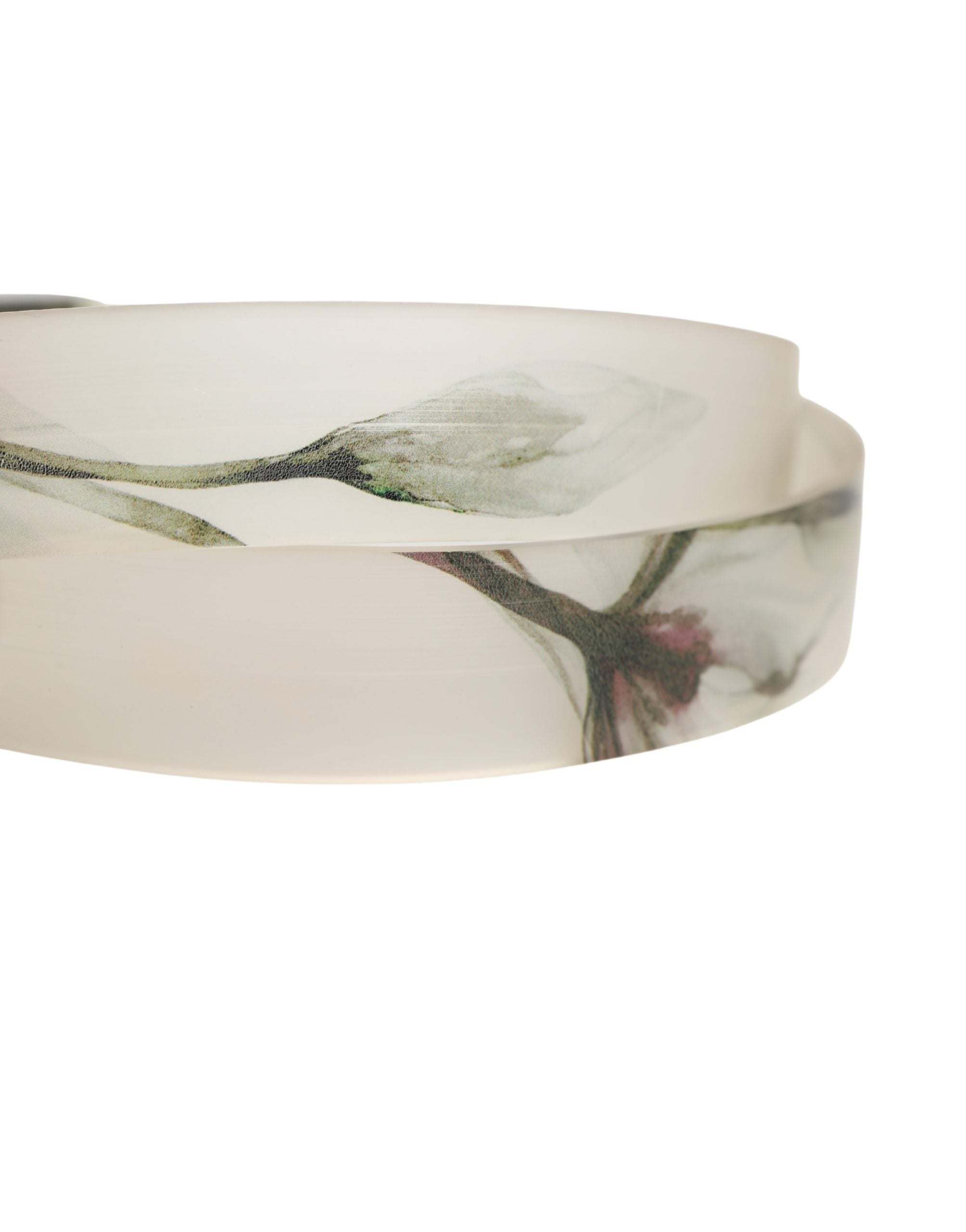 Dolce & Gabbana White Floral PVC Belt - Artisanal Luxury Accessory