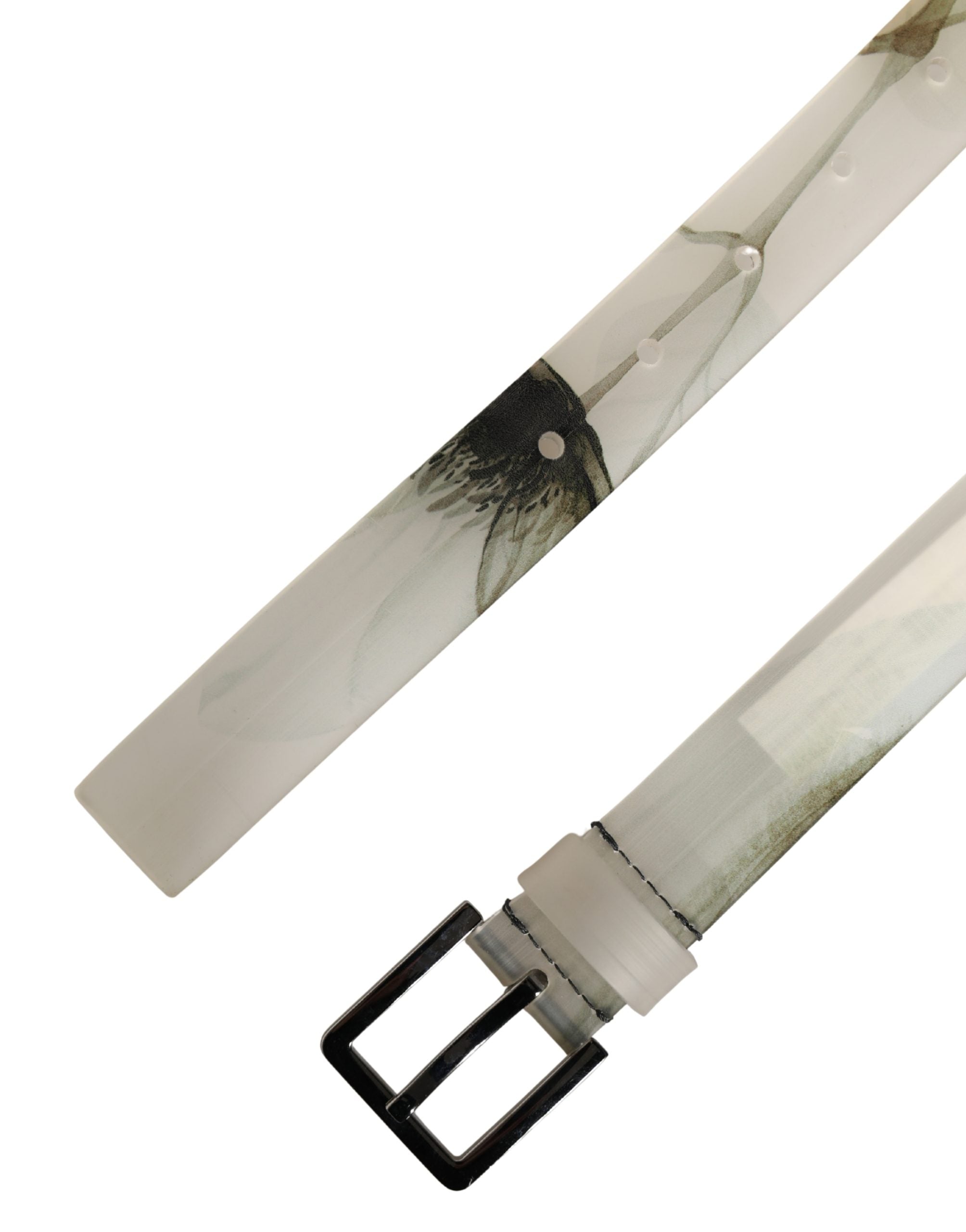 Dolce & Gabbana White Floral Belt - Artisanal Luxury Statement