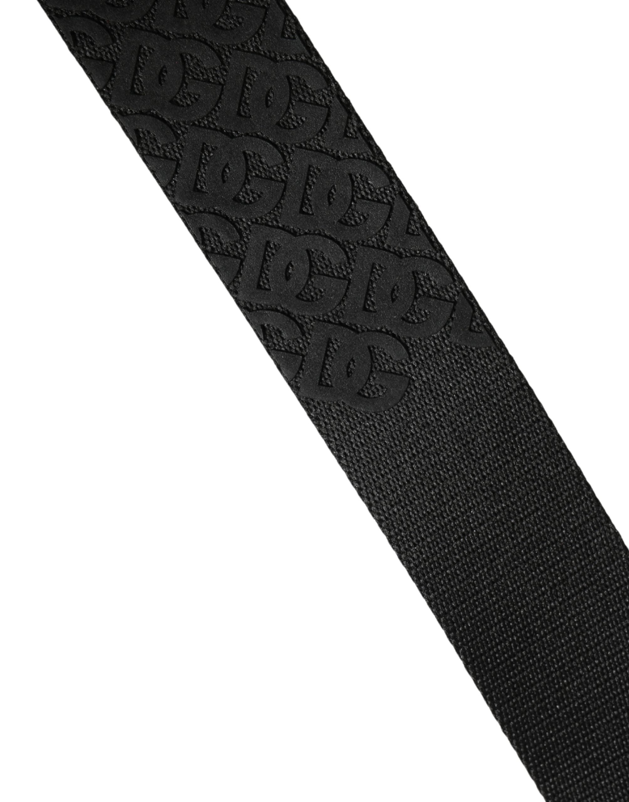 Dolce & Gabbana Black DG Logo Belt - Exquisite Luxury Accessory