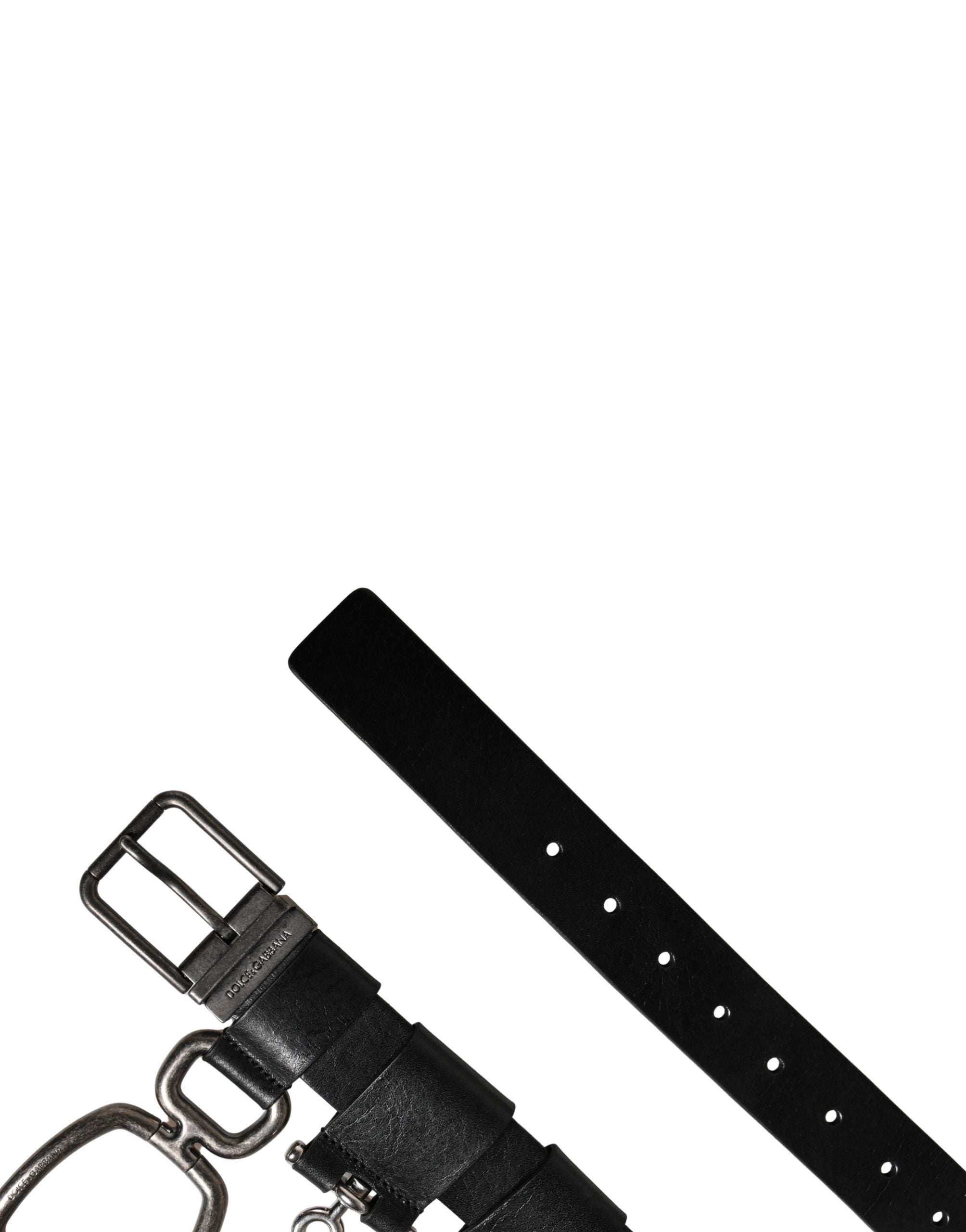 Elevate your style with the Dolce & Gabbana Black Calf Leather Silver Metal Buckle Belt, a testament to Italian craftsmanship that embodies luxury and sophistication for every occasion.