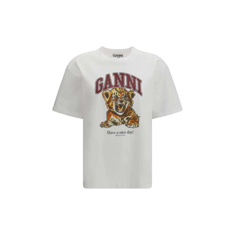 Ganni Beaded Tiger T-Shirt - Elevate Your Chic Wardrobe