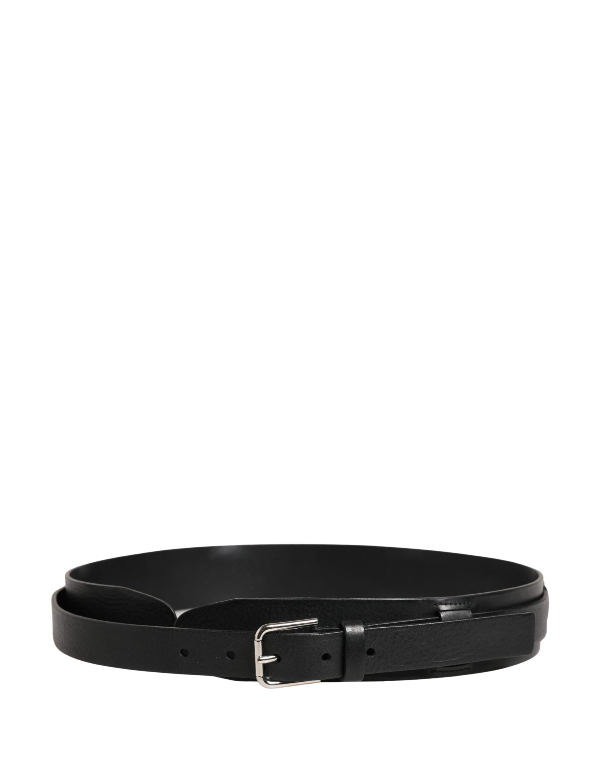 Dolce & Gabbana Black Leather Belt - Artisanal Luxury Accessory