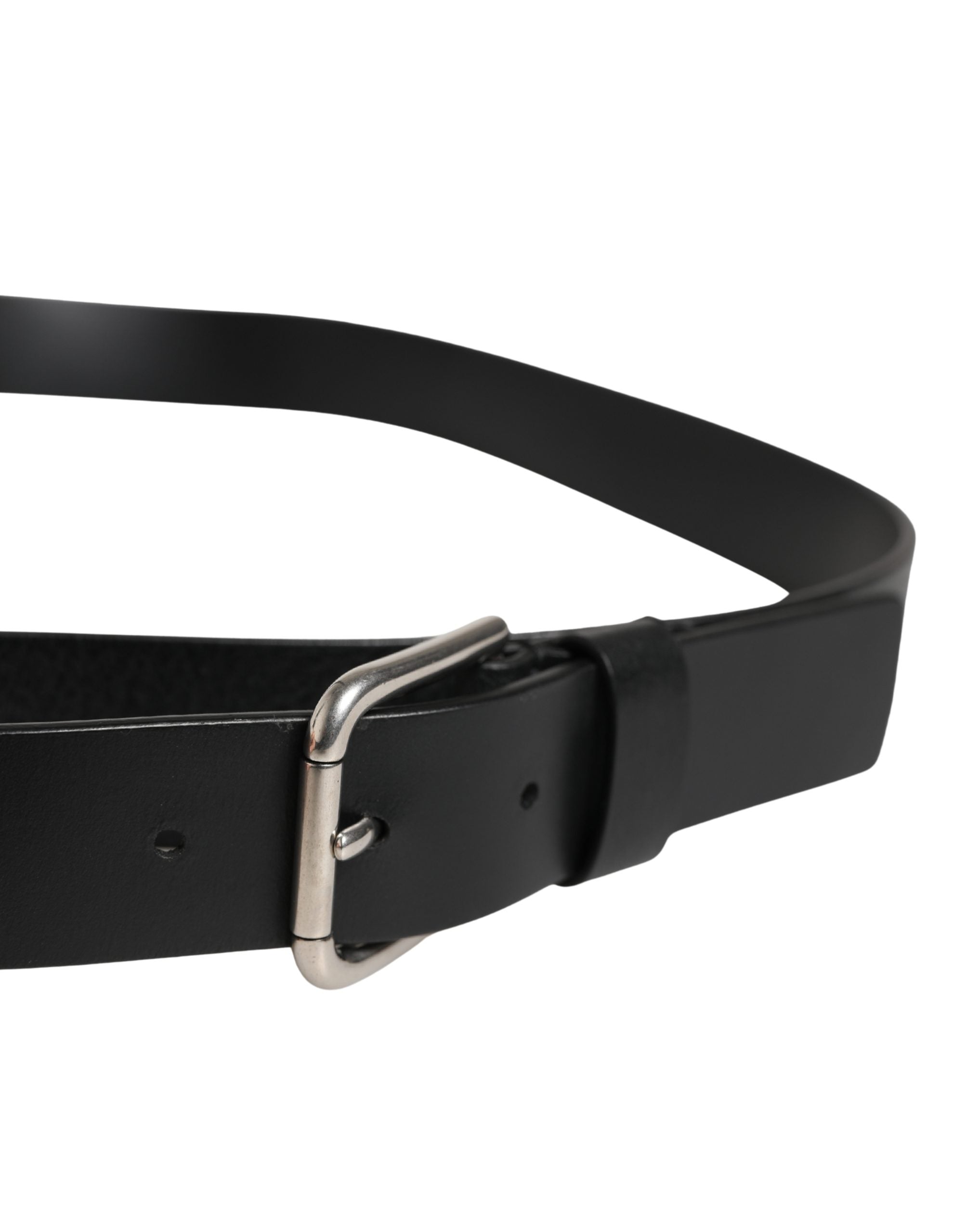 Dolce & Gabbana Black Double Strap Leather Belt - Exquisite Luxury