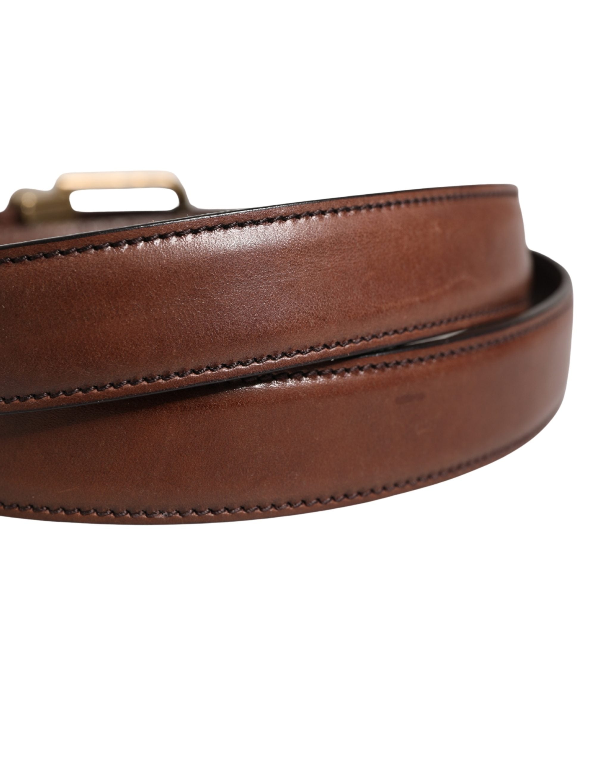 Dolce & Gabbana Brown Classic Leather Belt - Artisanal Luxury