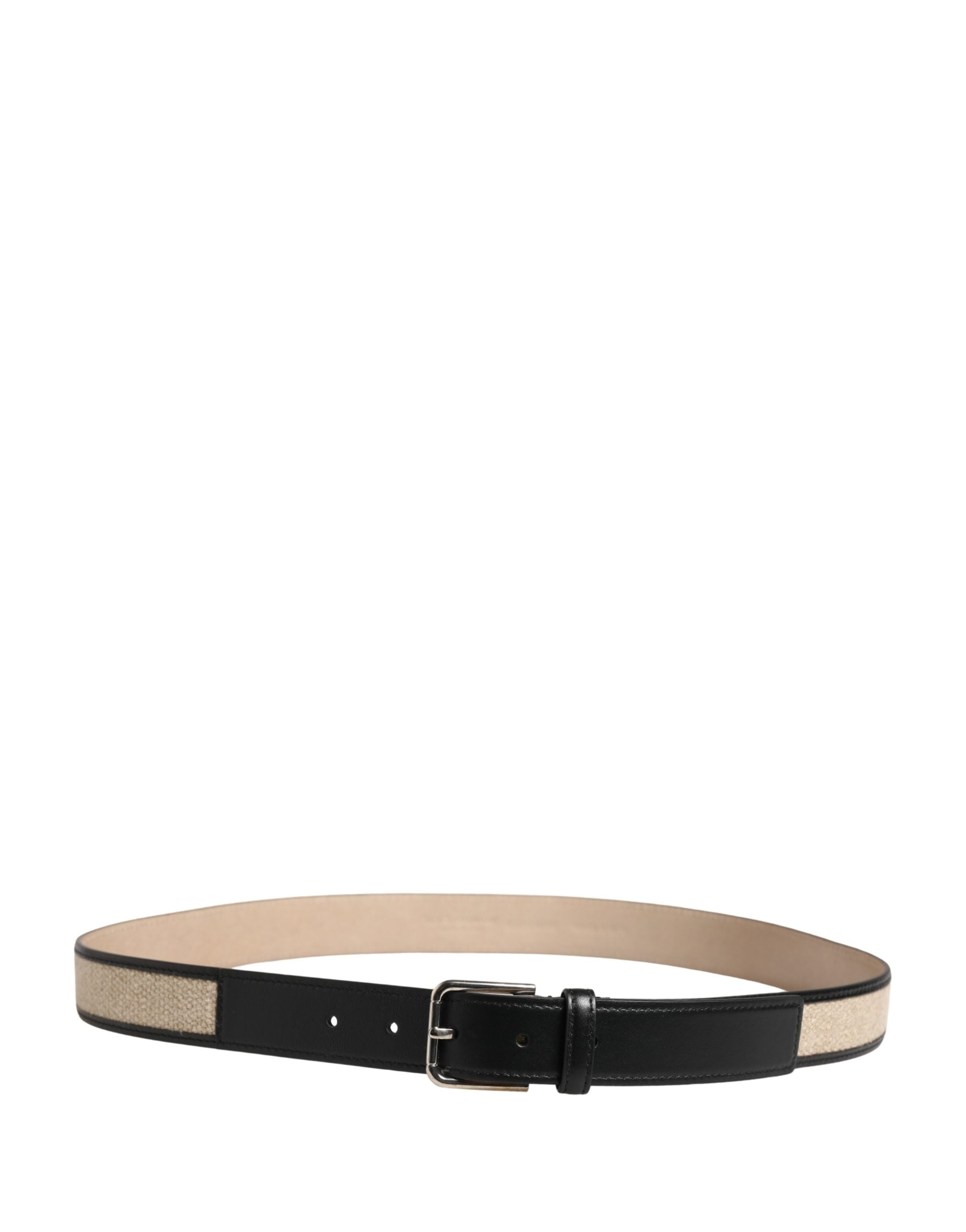 Dolce & Gabbana Beige Woven Leather Belt - Timeless Luxury
