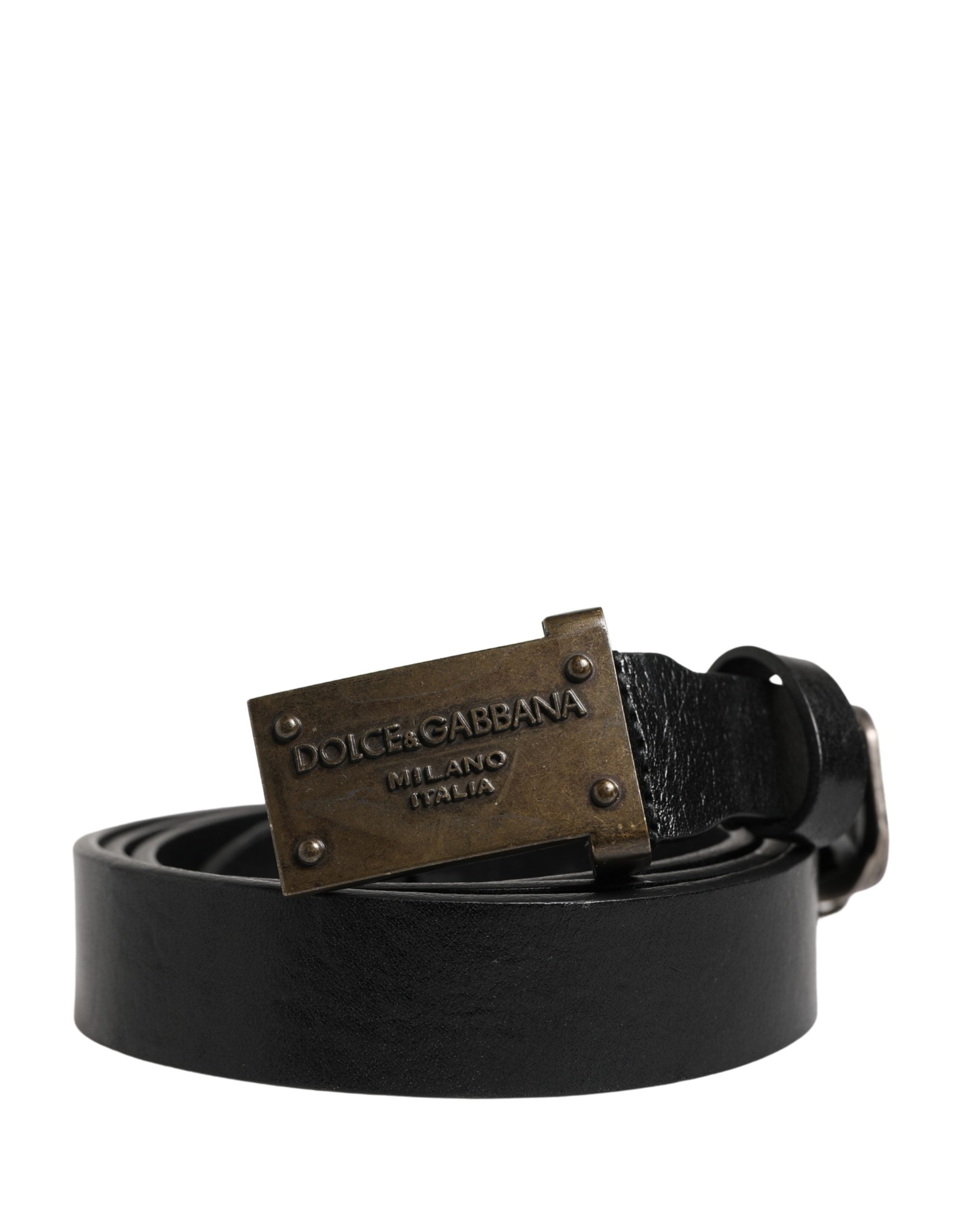 Dolce & Gabbana Classic Leather Logo Buckle Belt - Timeless Luxury