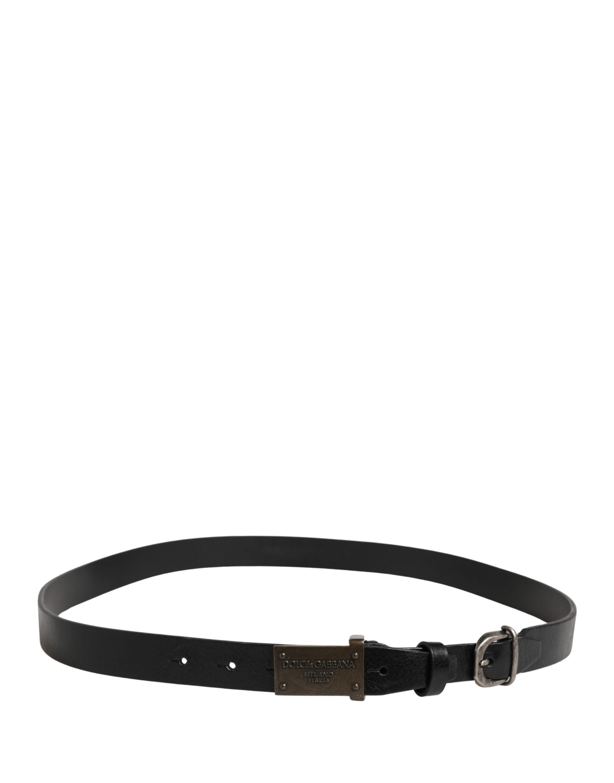 Dolce & Gabbana Classic Leather Logo Buckle Belt - Timeless Luxury