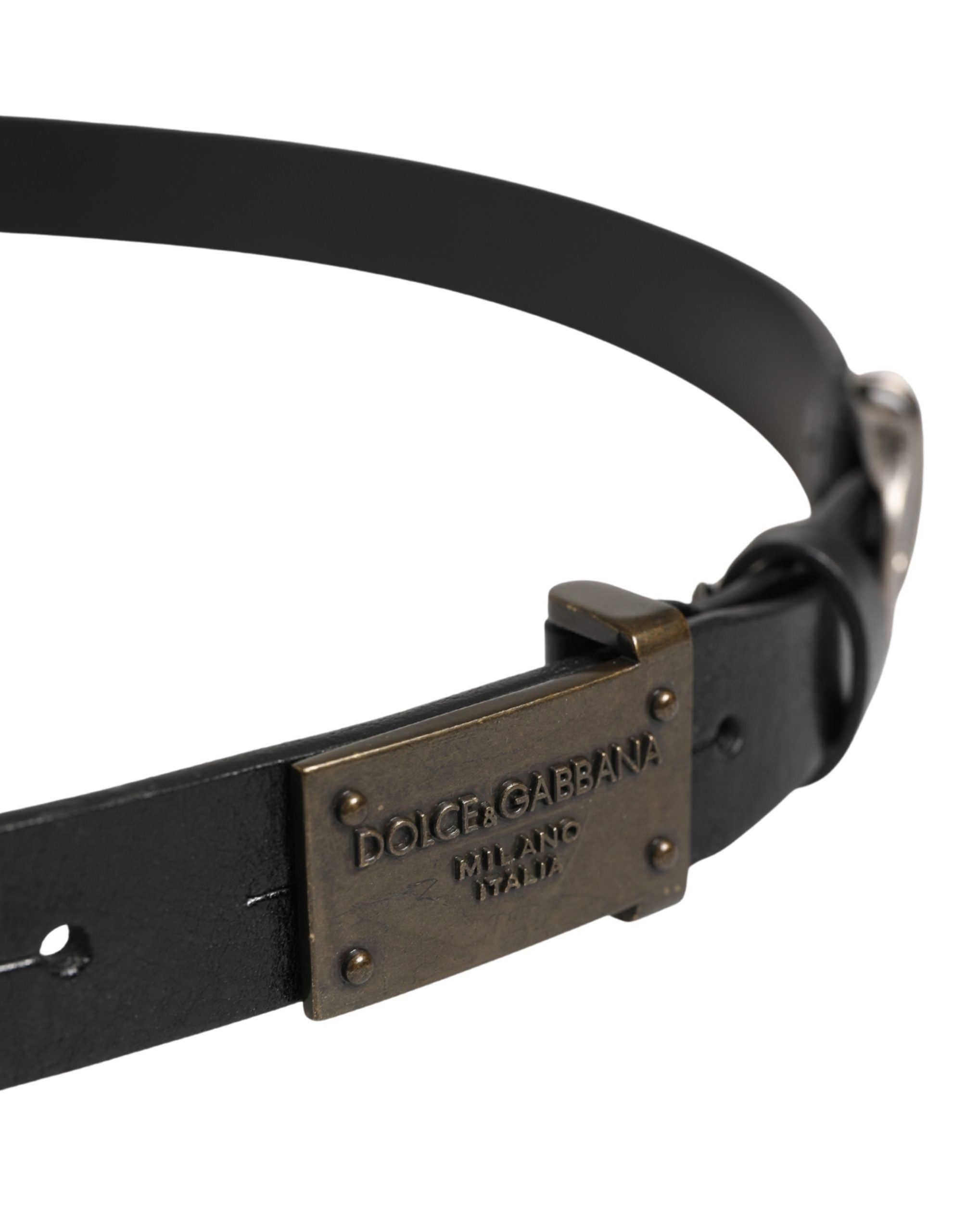 Dolce & Gabbana Classic Leather Logo Buckle Belt - Timeless Luxury