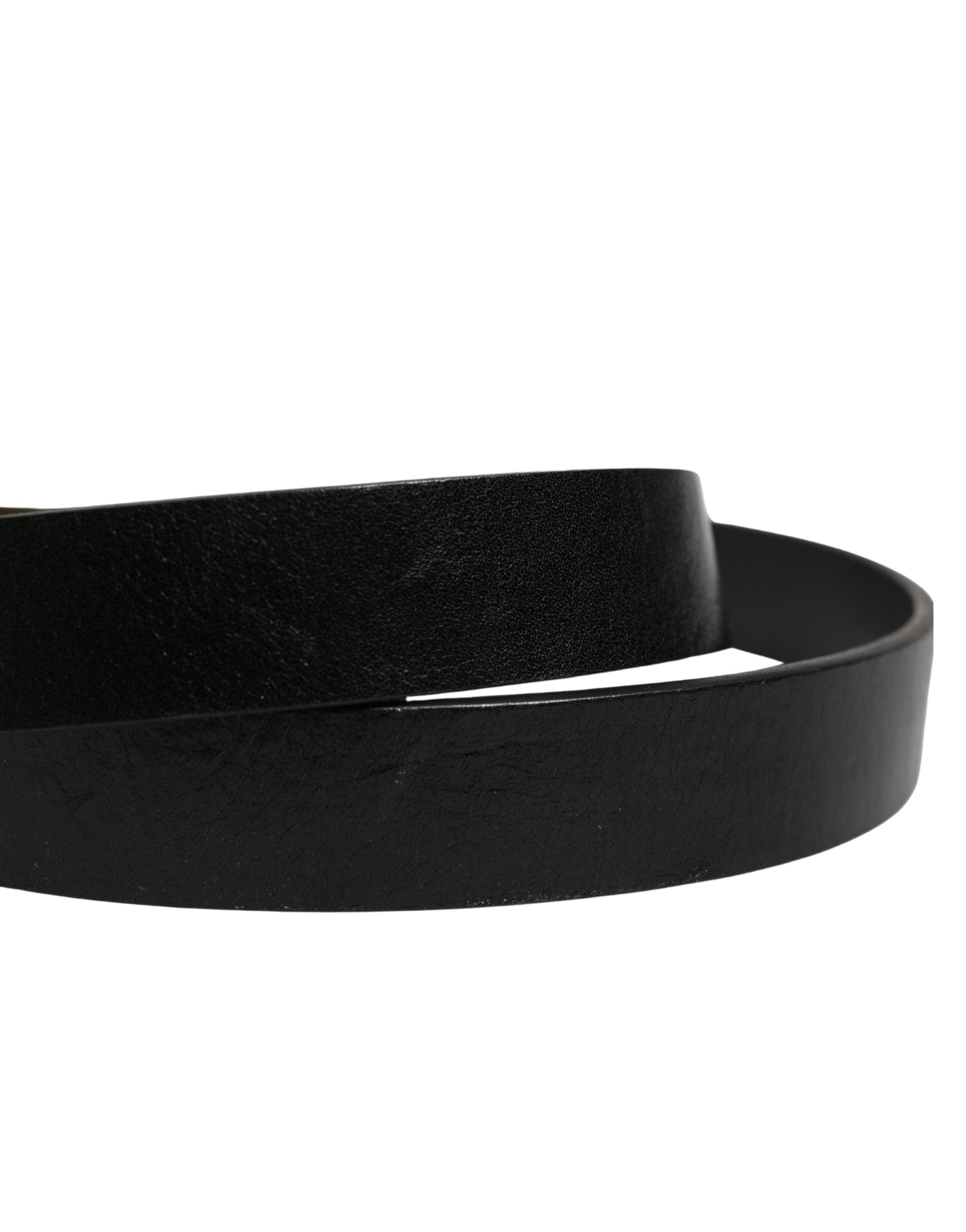 Dolce & Gabbana Classic Leather Logo Buckle Belt - Timeless Luxury