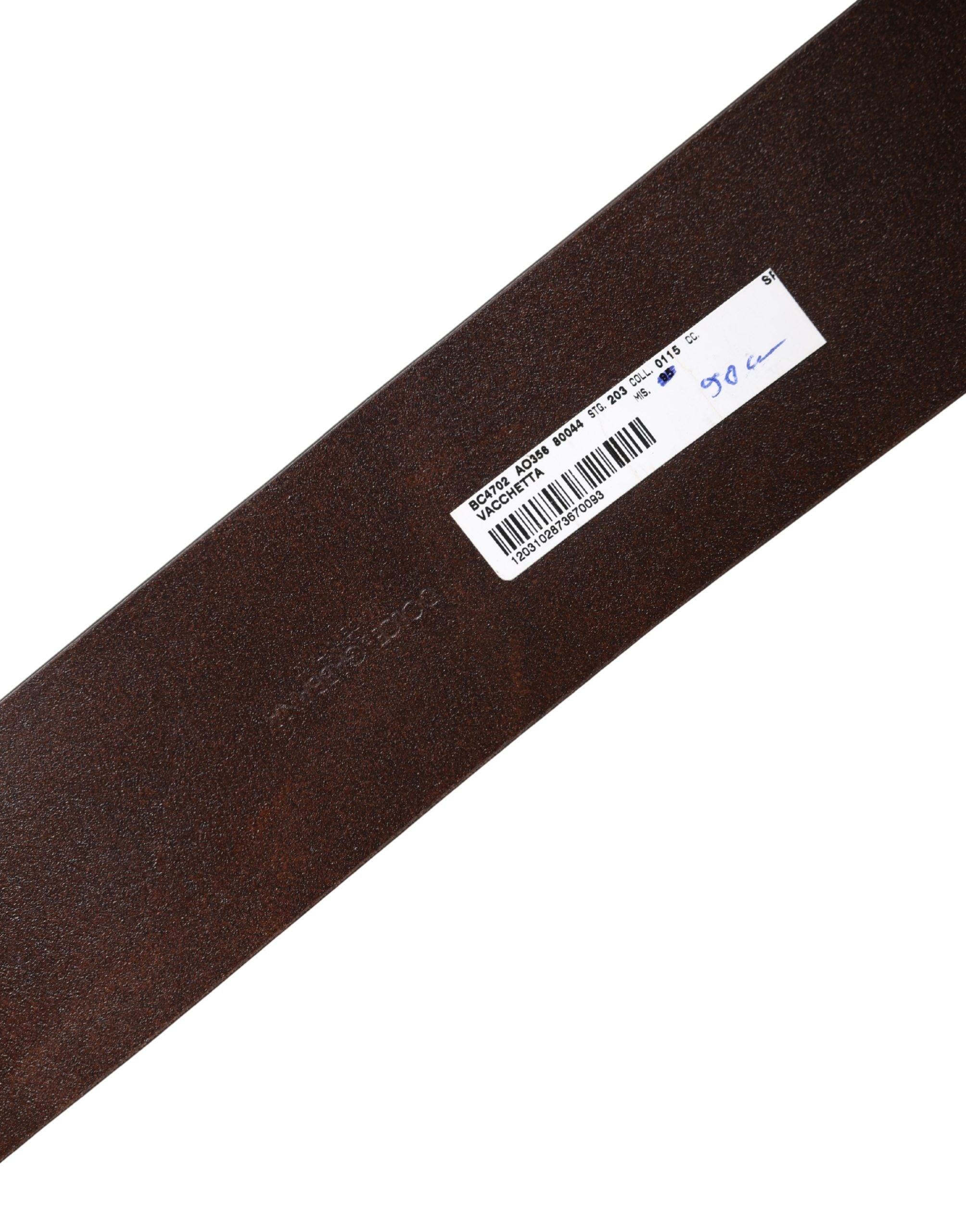 Dolce & Gabbana Brown Leather Wide Waist Belt – Luxury Couture