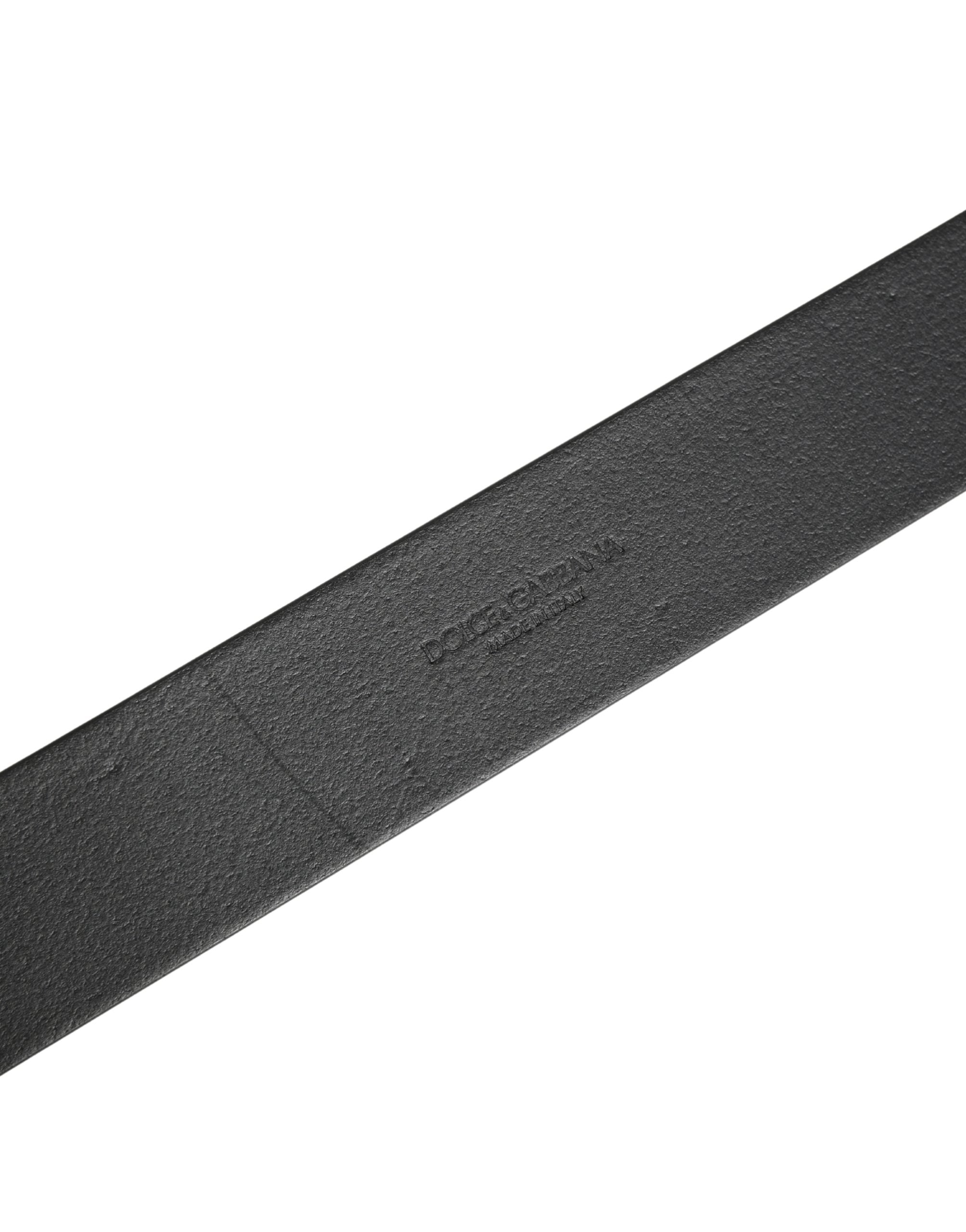 Dolce & Gabbana Black Leather Belt - Artisanal Luxury Accessory