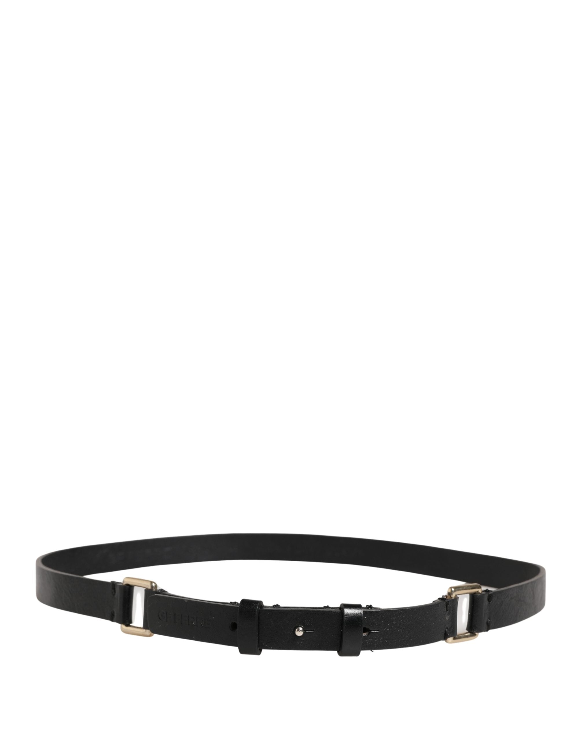 GF Ferre Black Leather Waist Belt - Artisanal Luxury Accessory