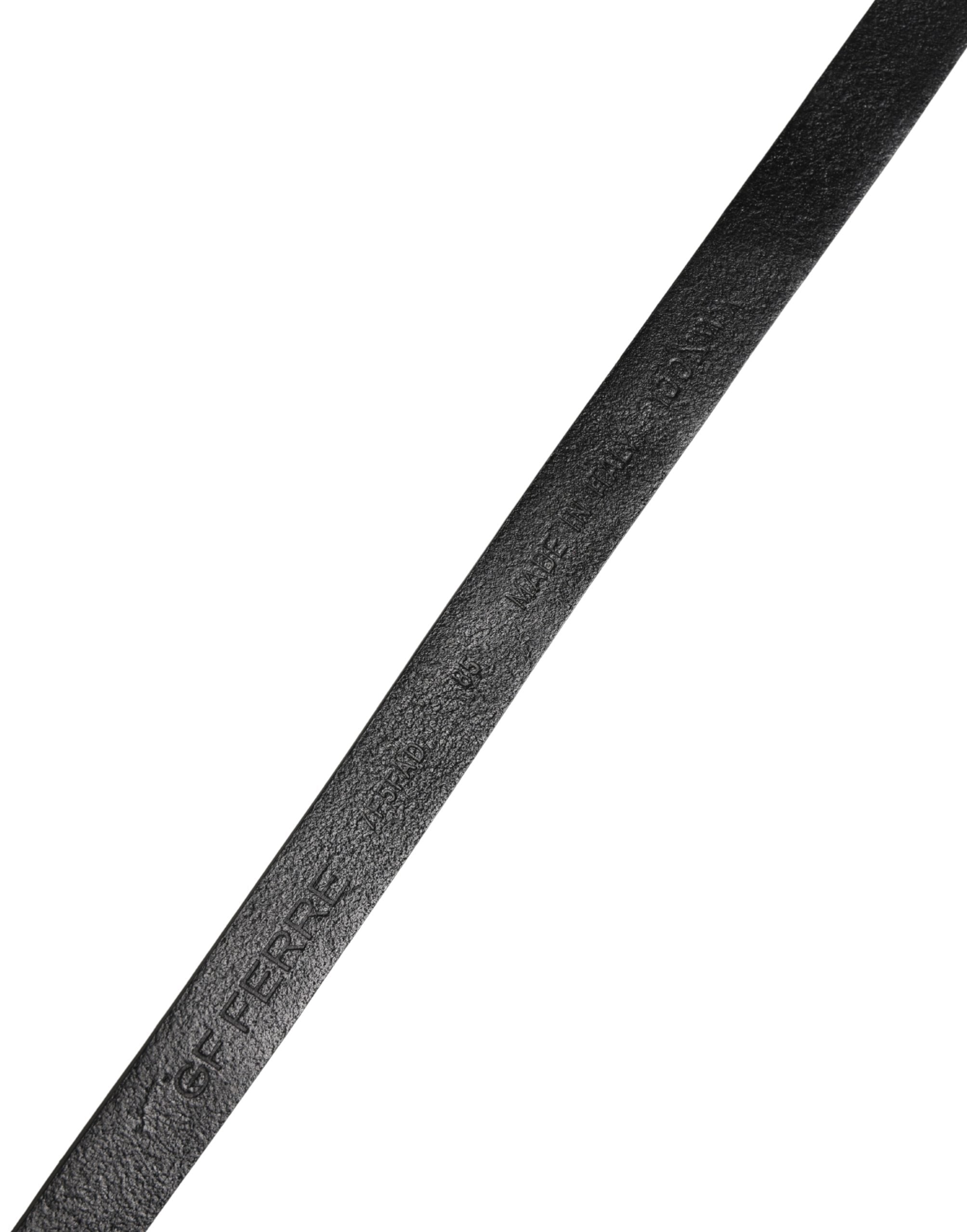 GF Ferre Black Leather Waist Belt - Artisanal Luxury Accessory