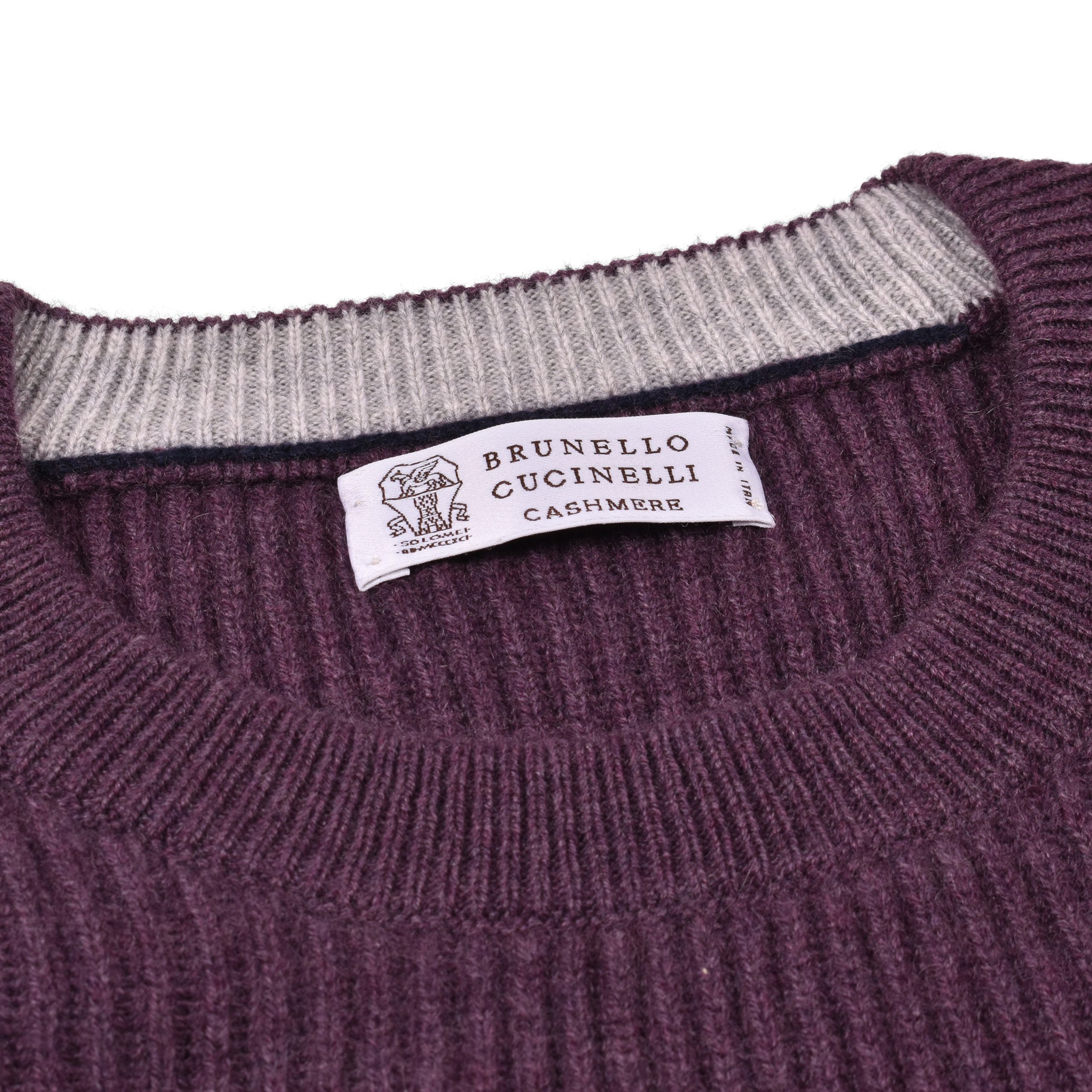 Brunello Cucinelli Purple Cashmere Cashmere Sweater
